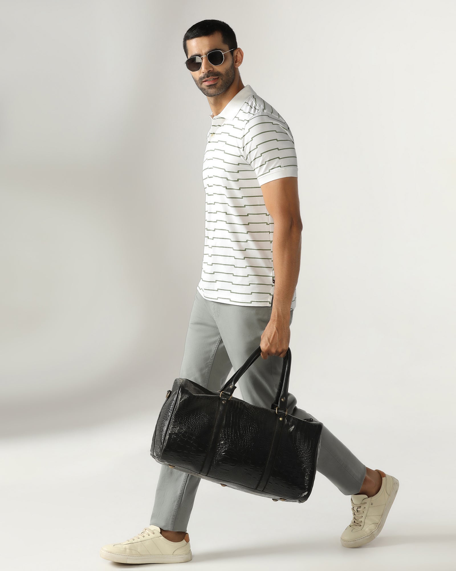 White Printed Polo - Maze