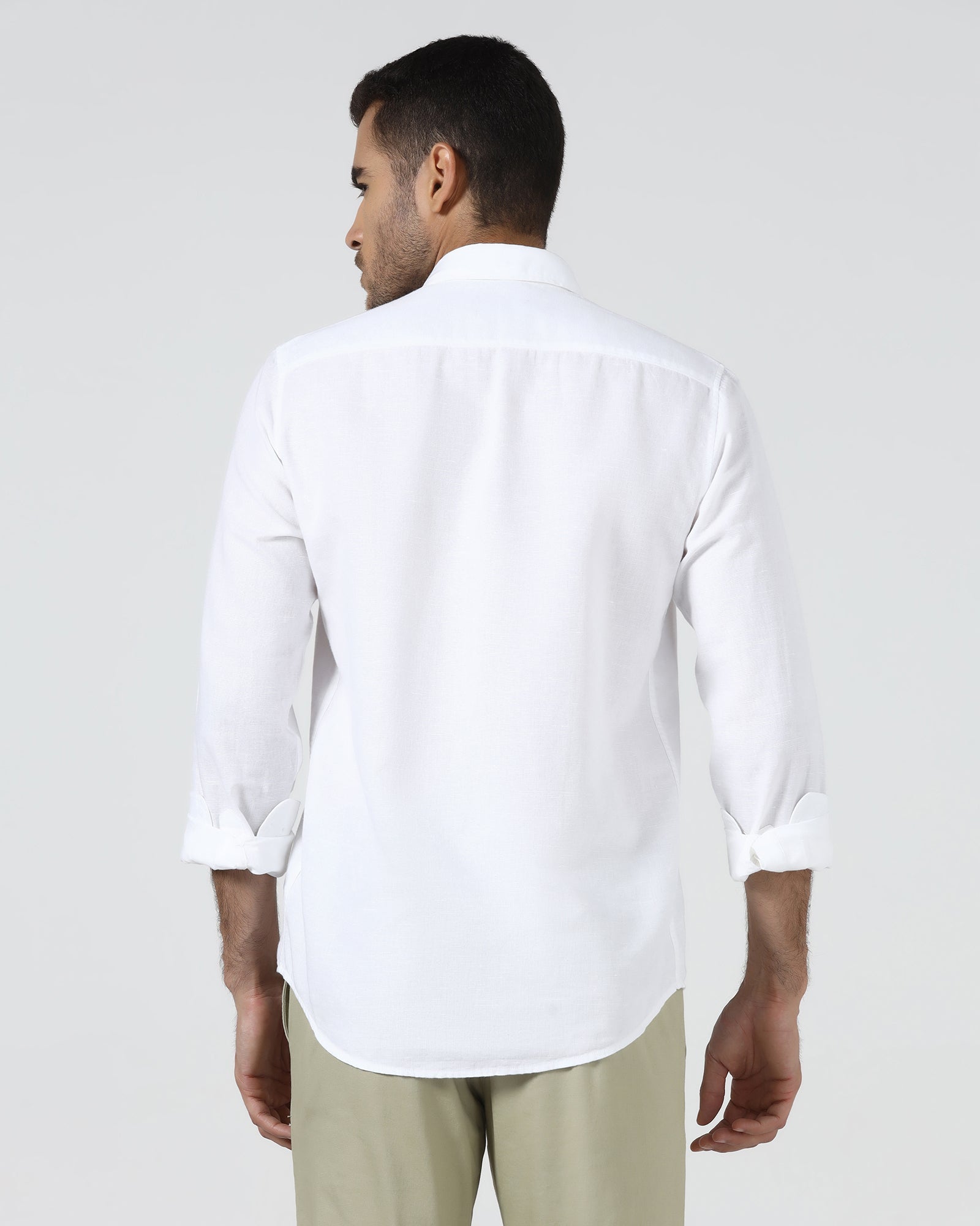 White Solid Shirt - Camro