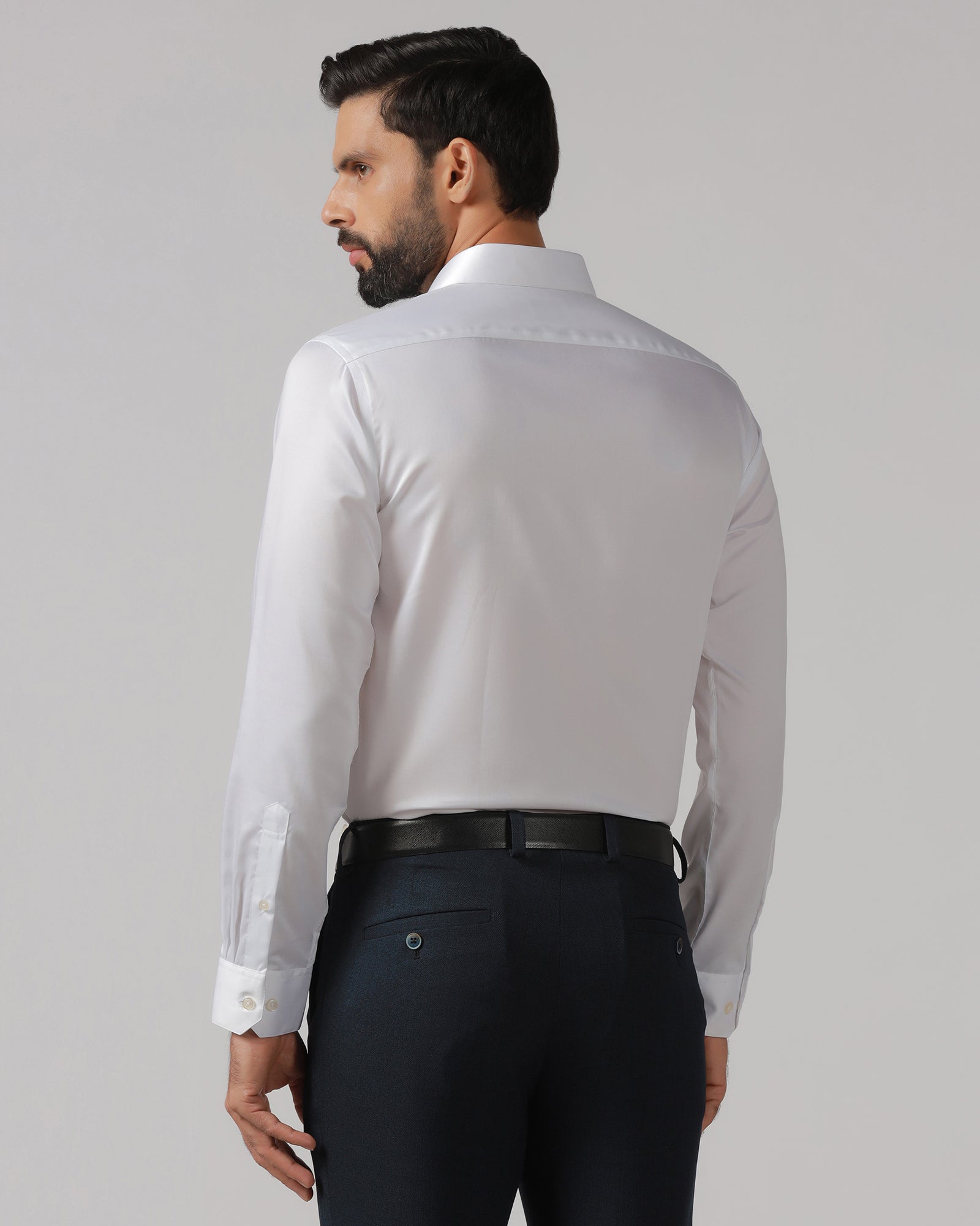 White Solid Shirt - Dawn