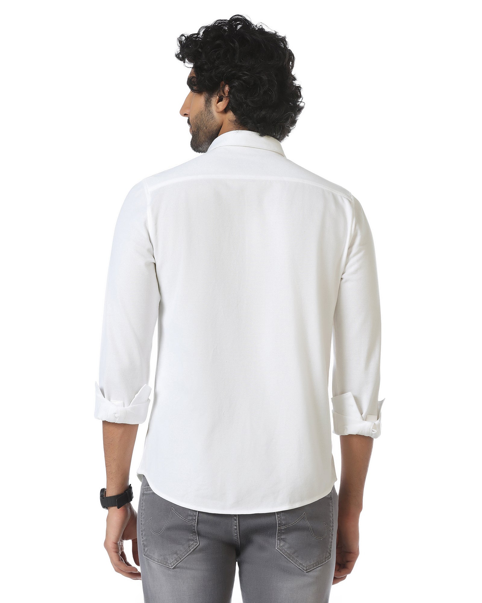 White Solid Shirt - Diaz