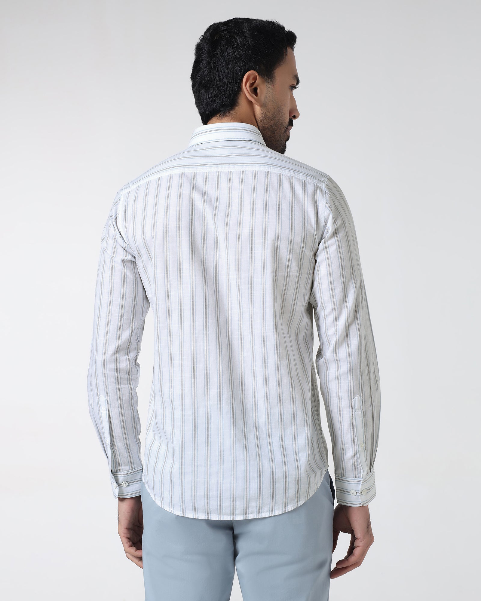 White Stripe Shirt - Lekor