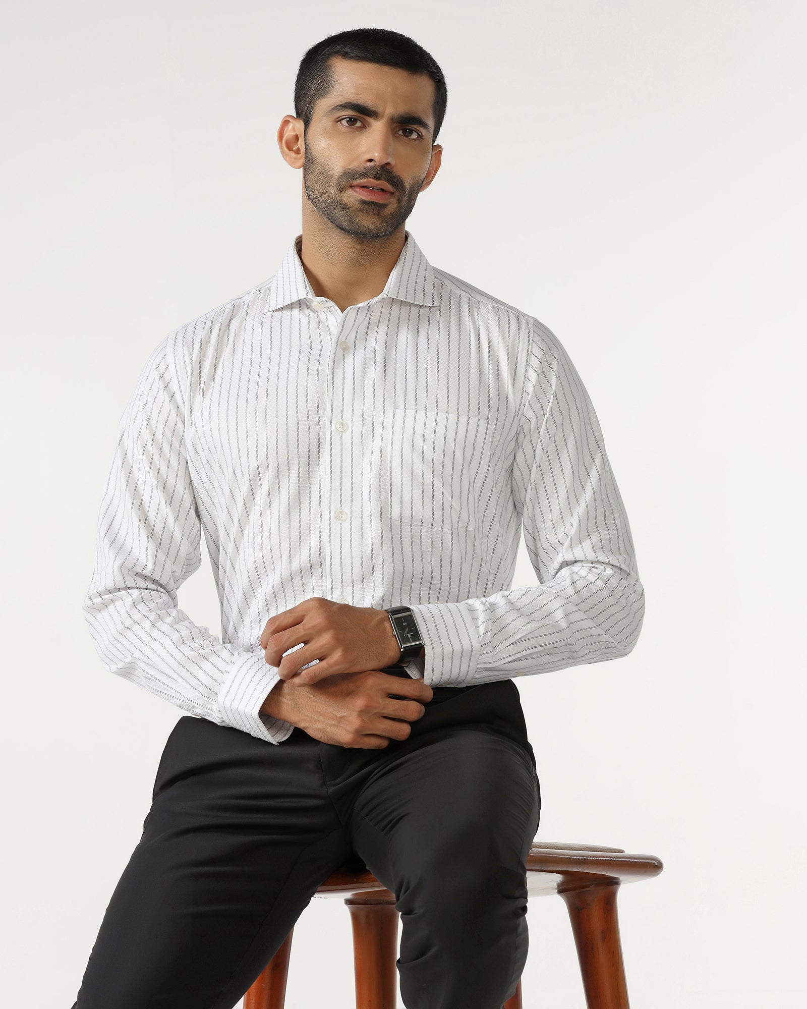 White Stripe Shirt - Rooter