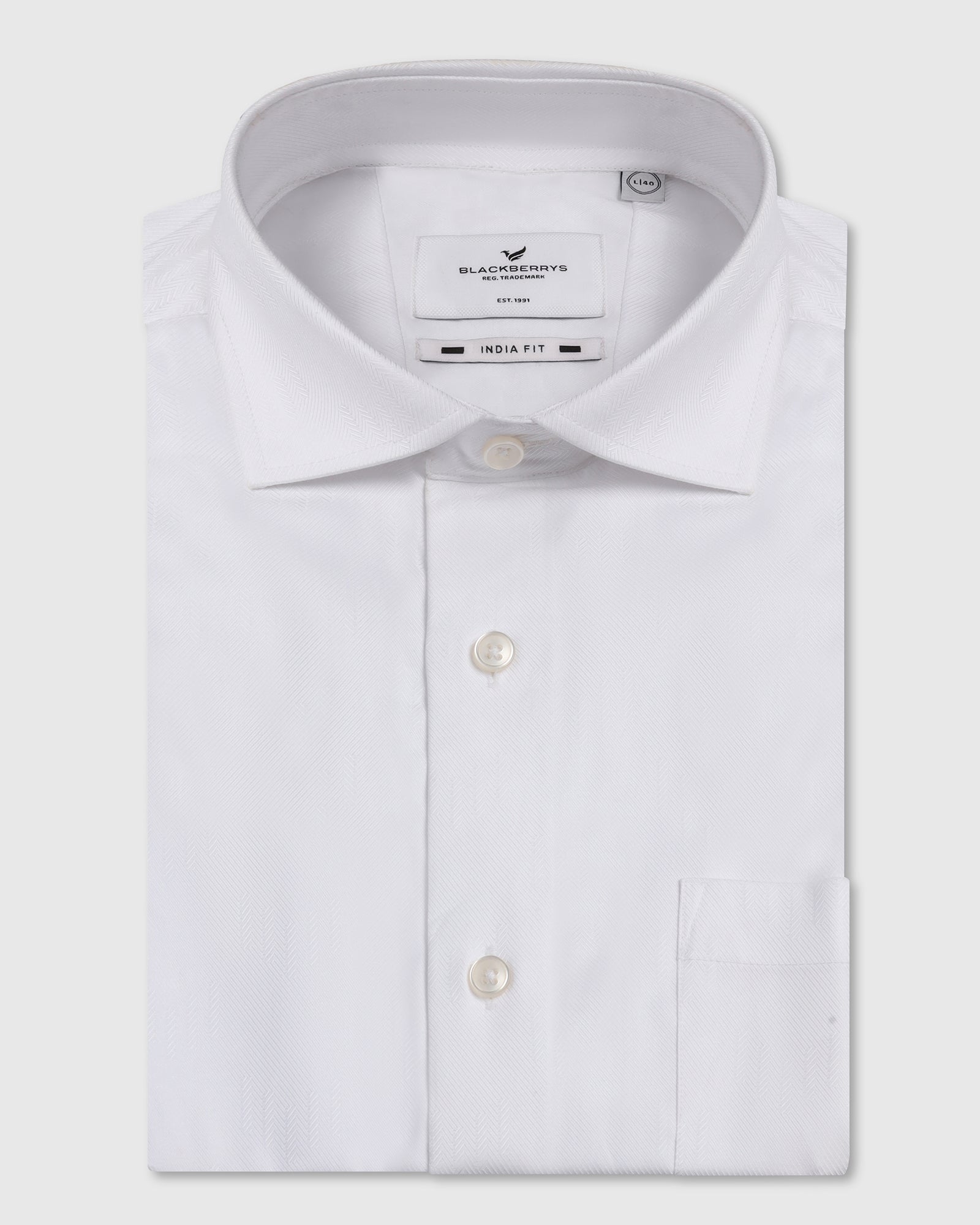 White Super White Jacquard Shirt - Albion