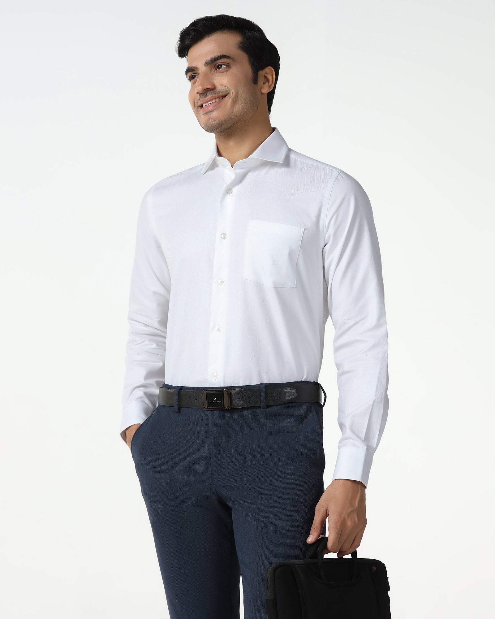 White Super White Jacquard Shirt - Albion