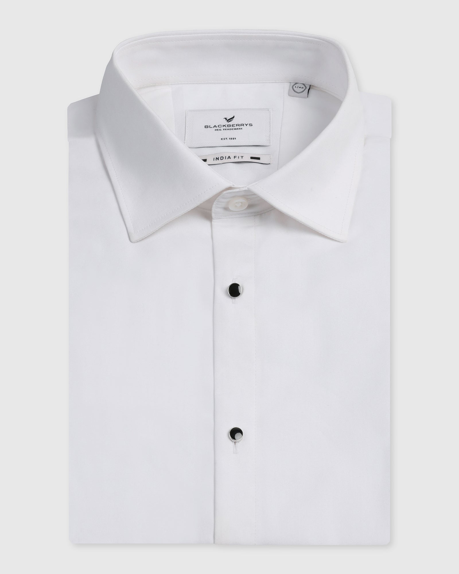 White Super White Solid Shirt - Dallas