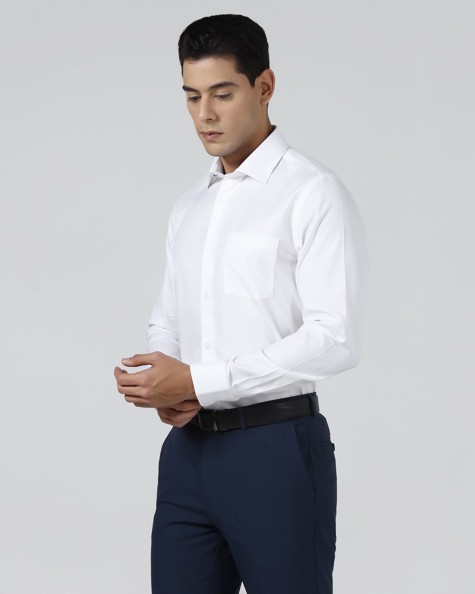 Super White Textured Shirt - Eclair
