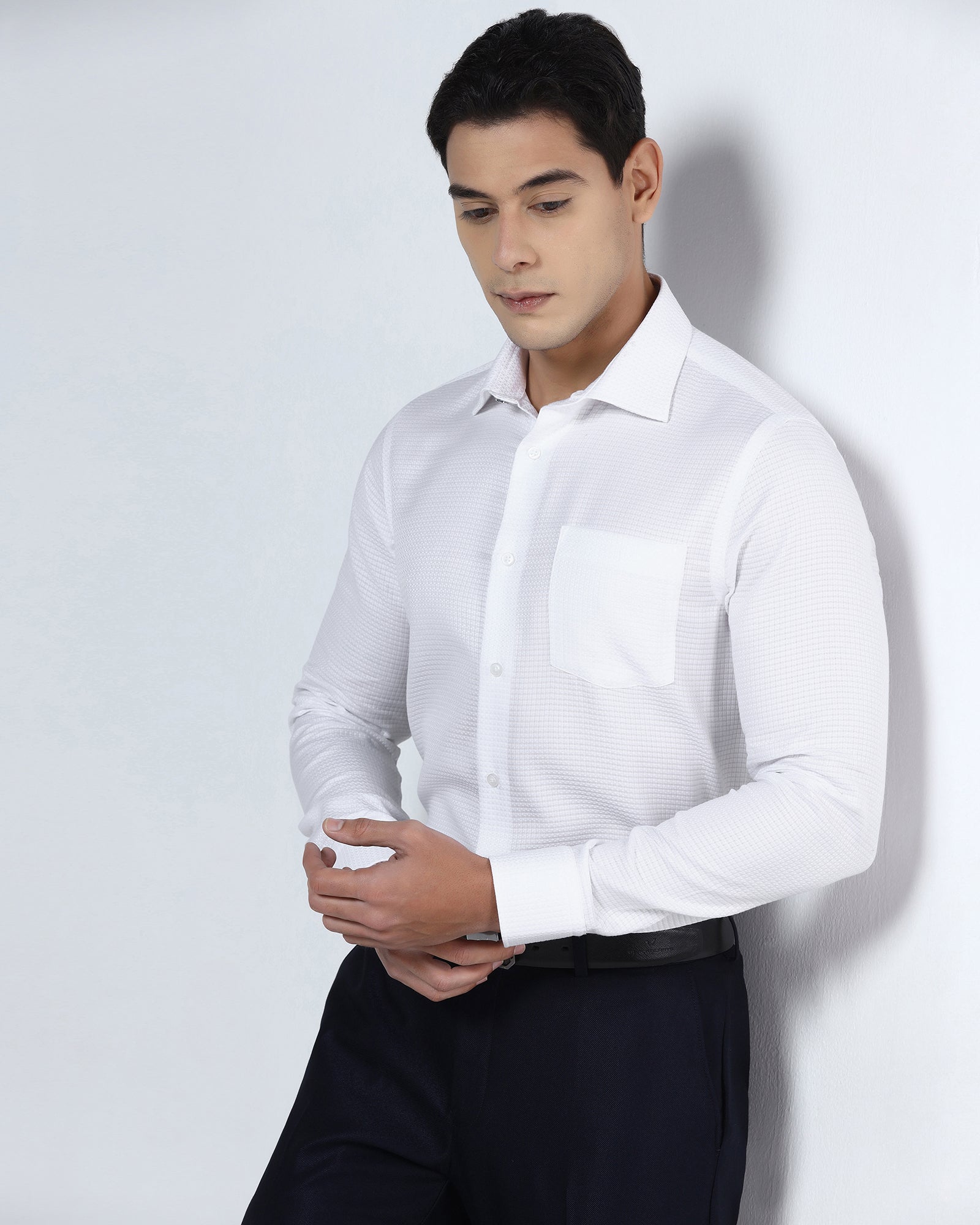 Super White Textured Shirt - Scooter