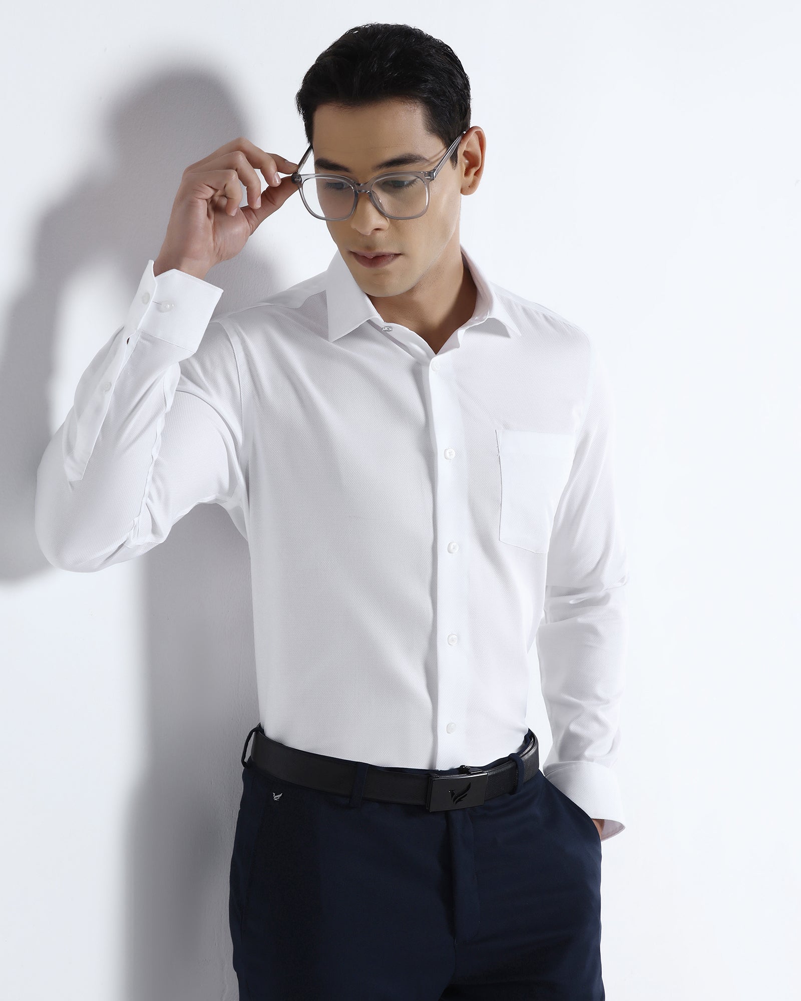Super White Textured Shirt - Sylas