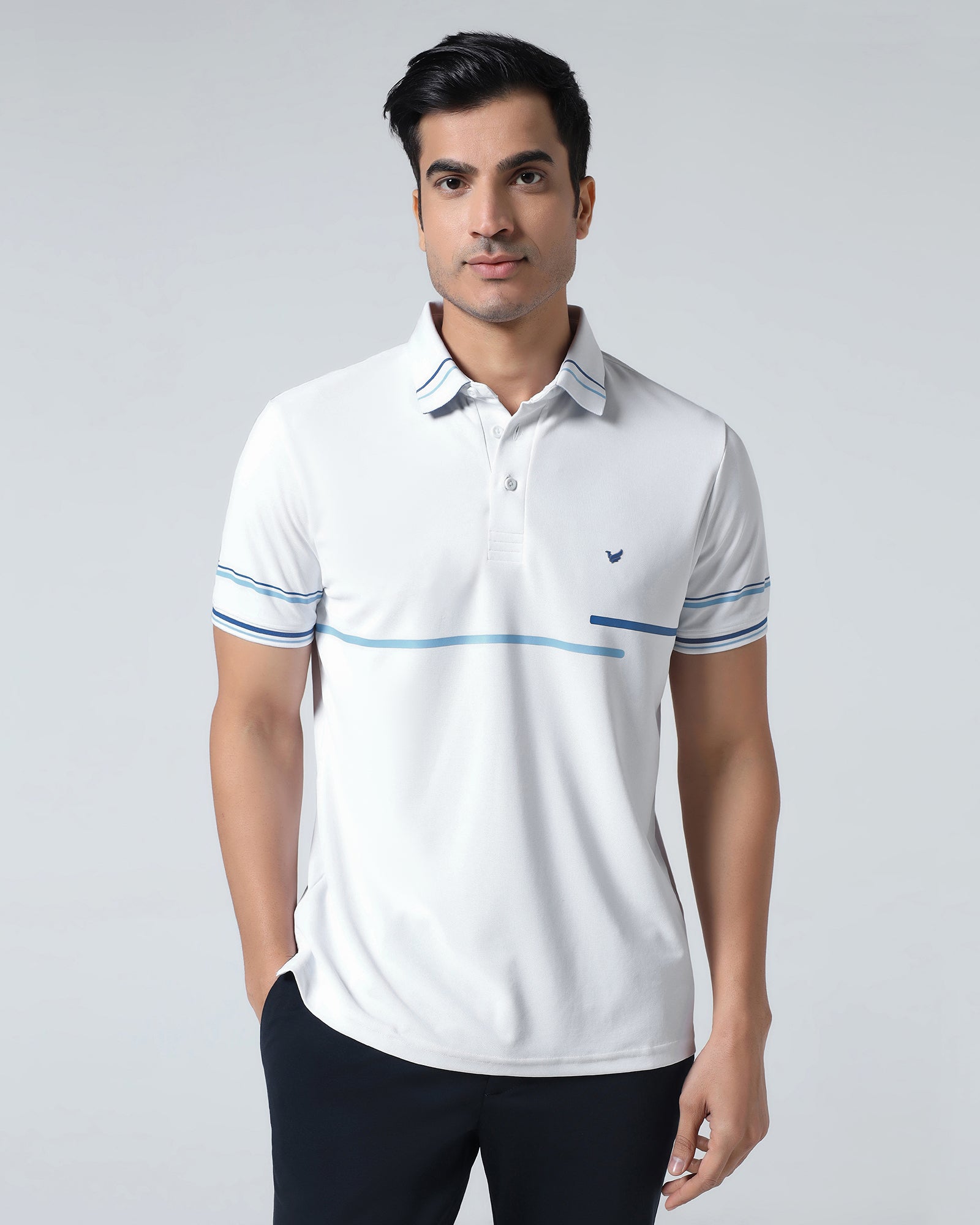 White TechPro Solid Polo - Arlo