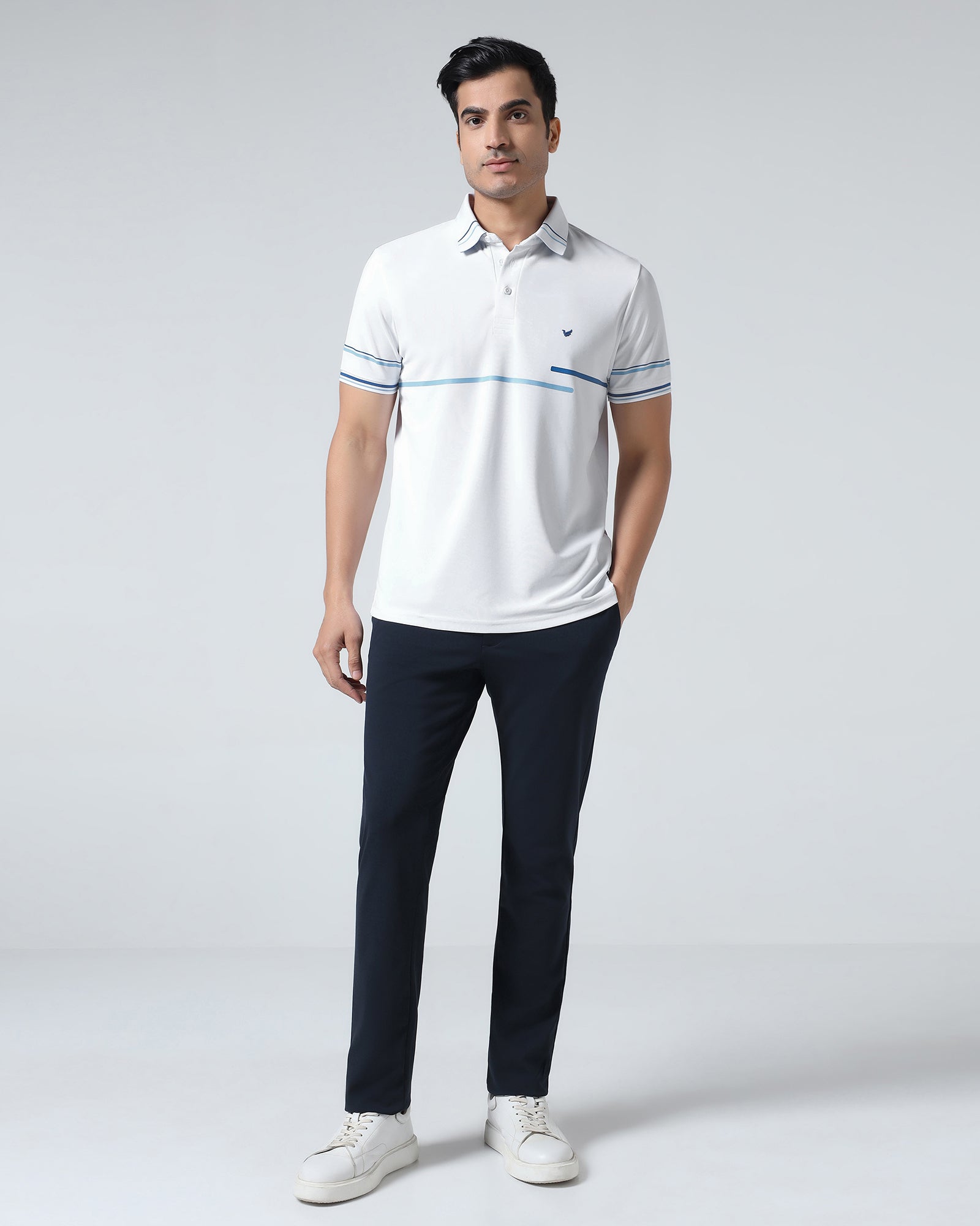 White TechPro Solid Polo - Arlo