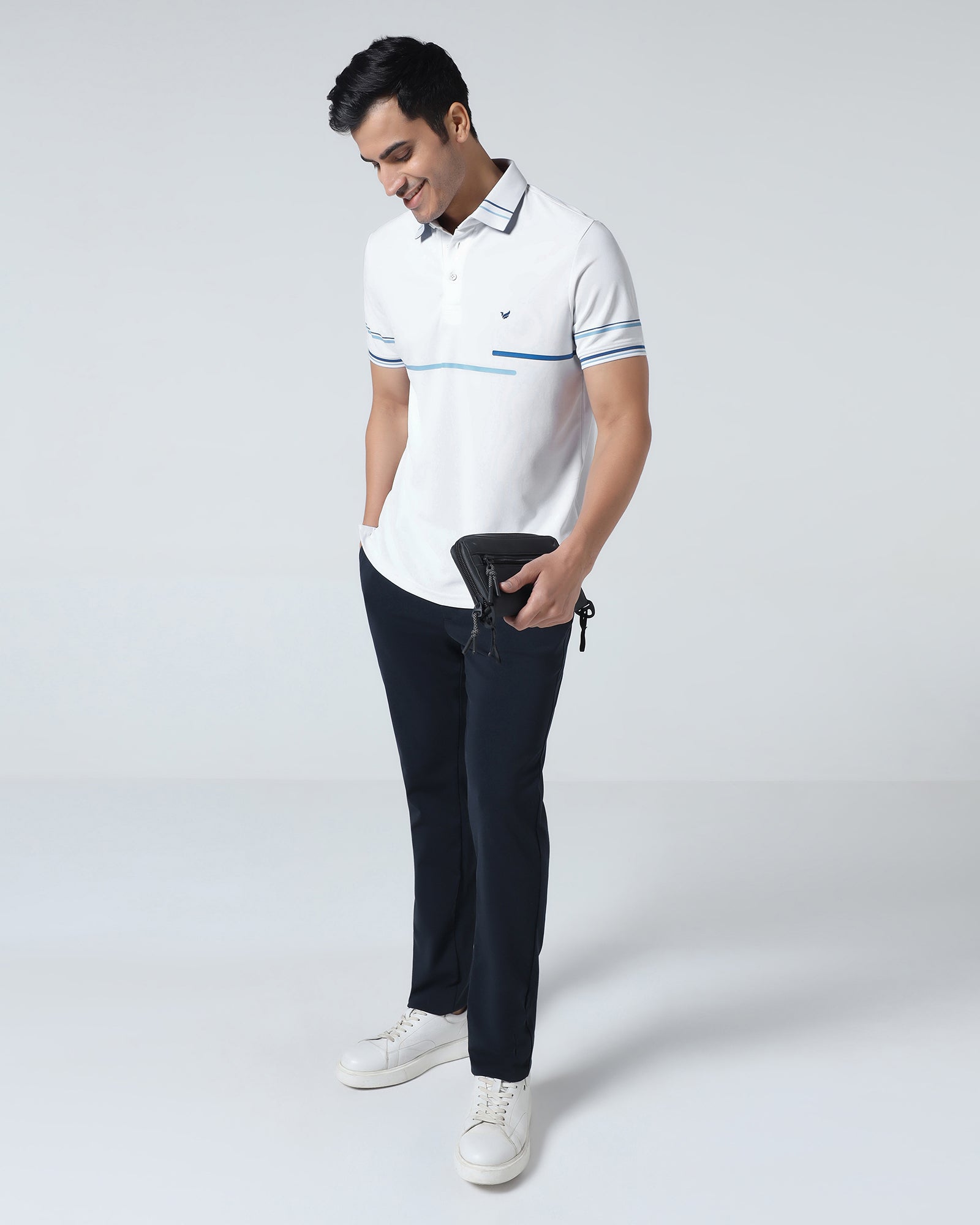 White TechPro Solid Polo - Arlo