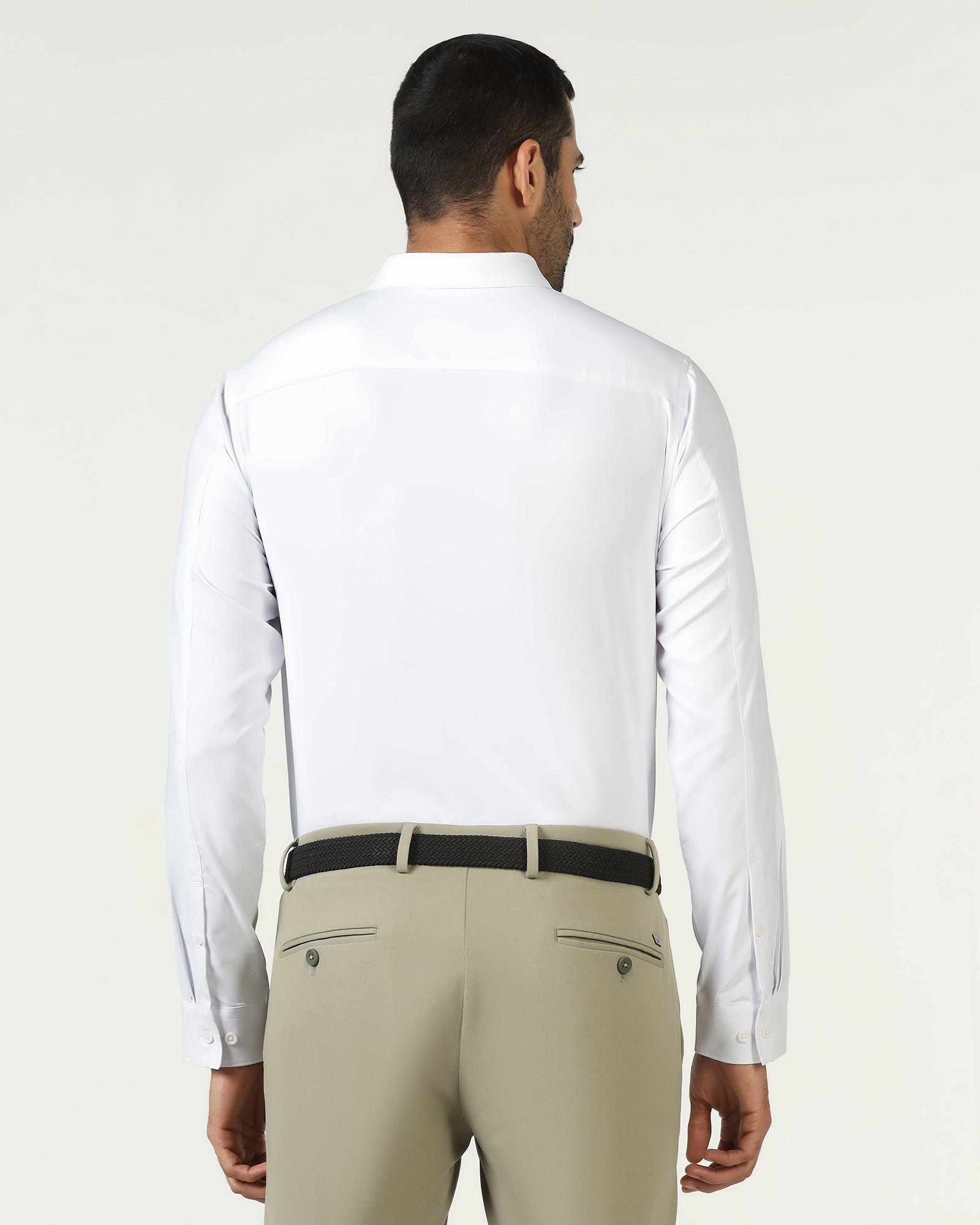 White Techpro Solid Shirt - Shephard