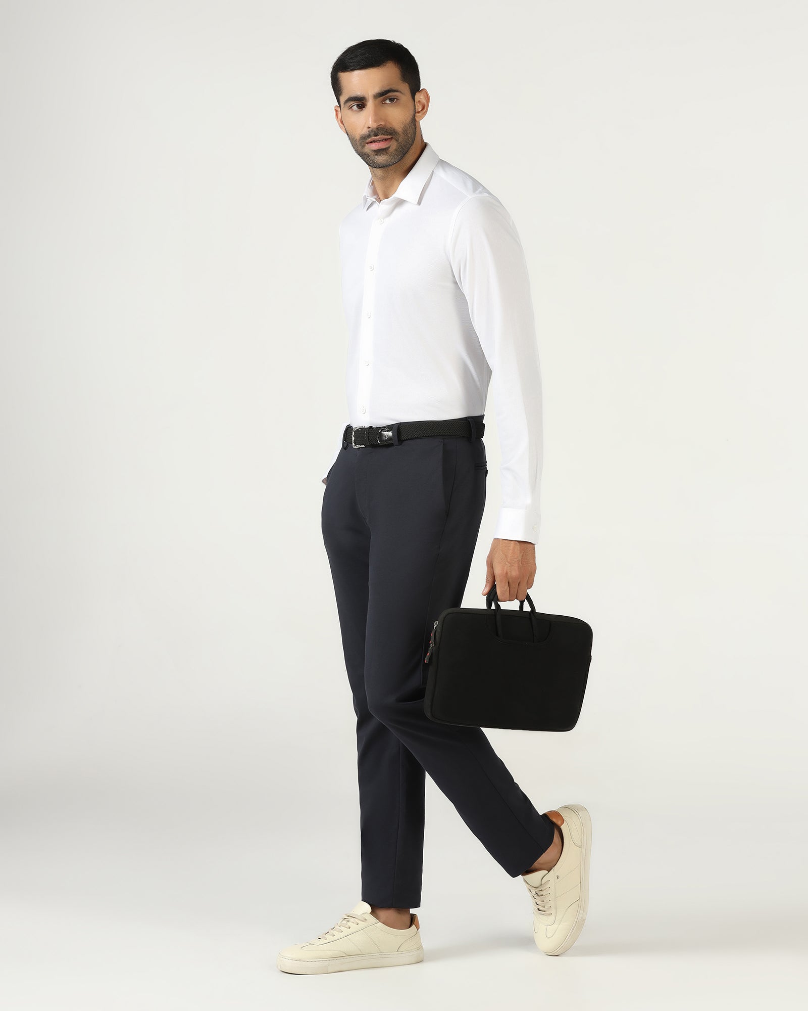 White Techpro Stripe Shirt - Keish