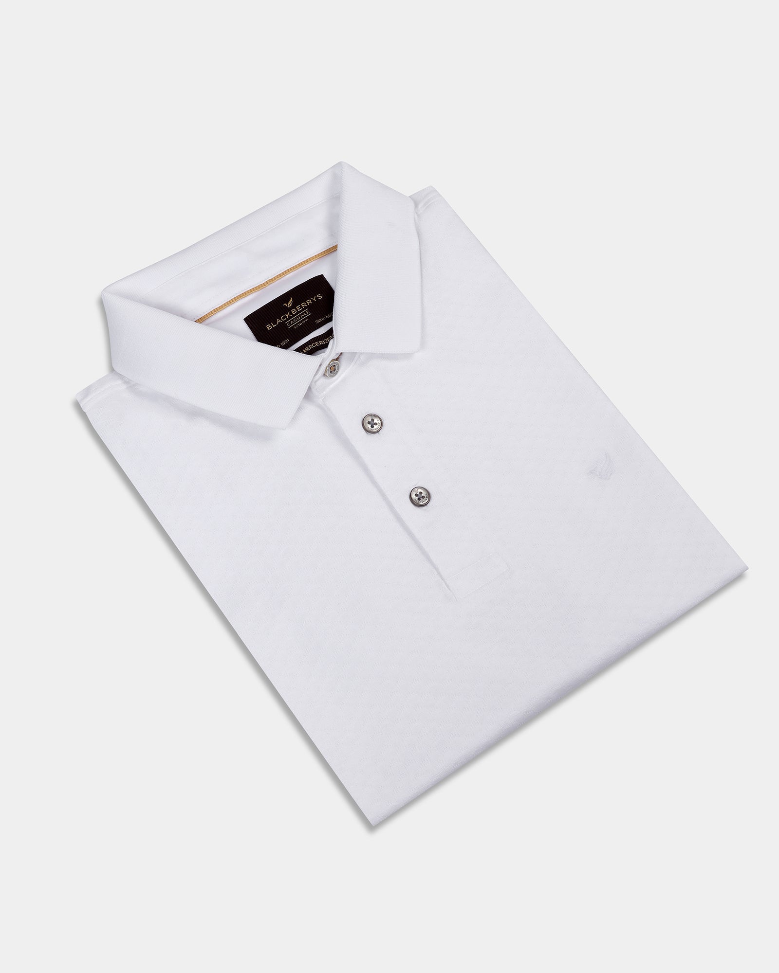 White Textured Polo - Gama