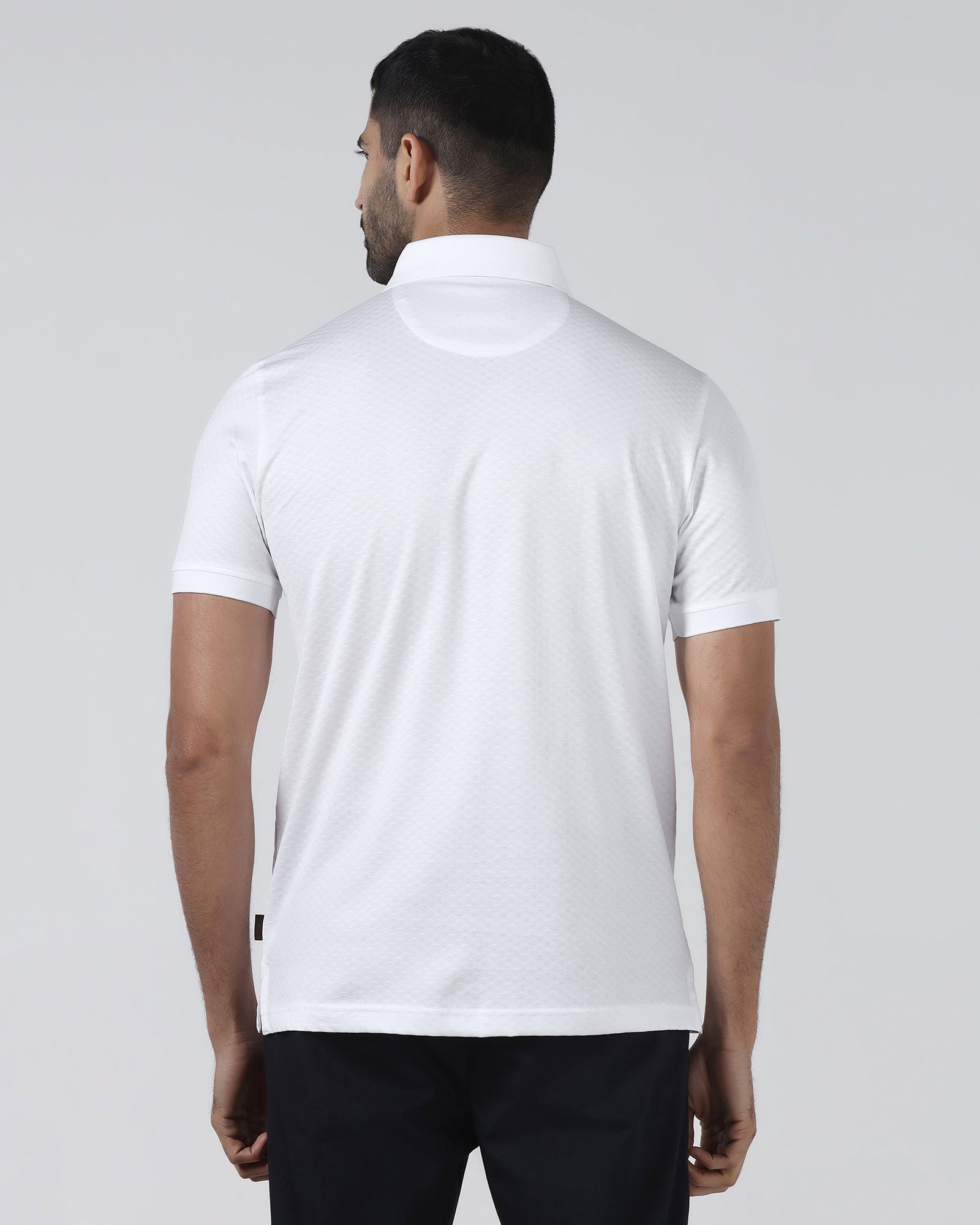 White Textured Polo - Gama
