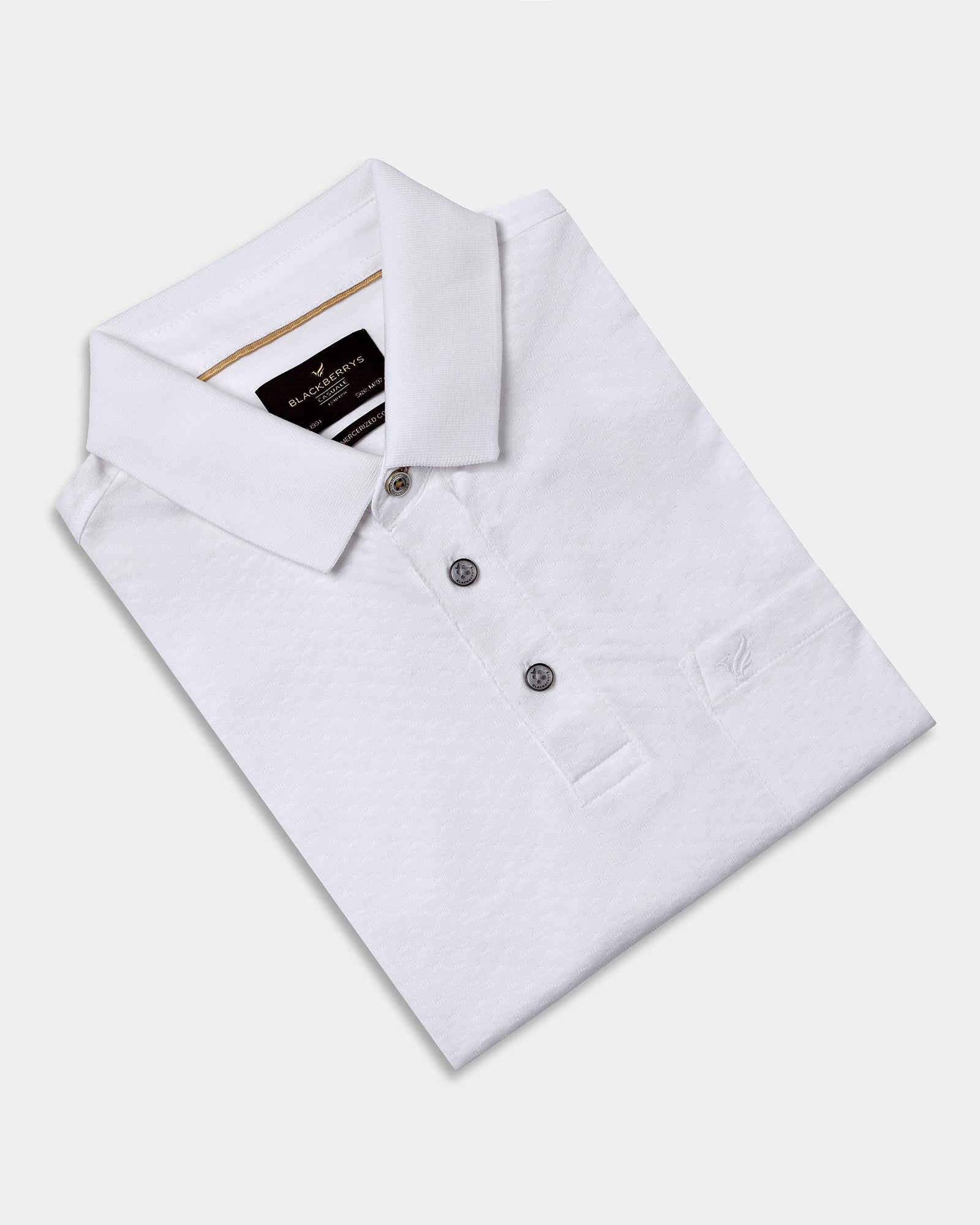 White Textured Polo - Gama