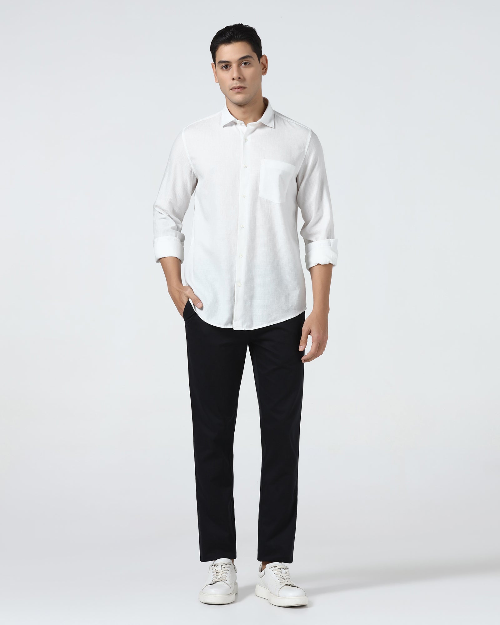 White Textured Shirt - Arthur