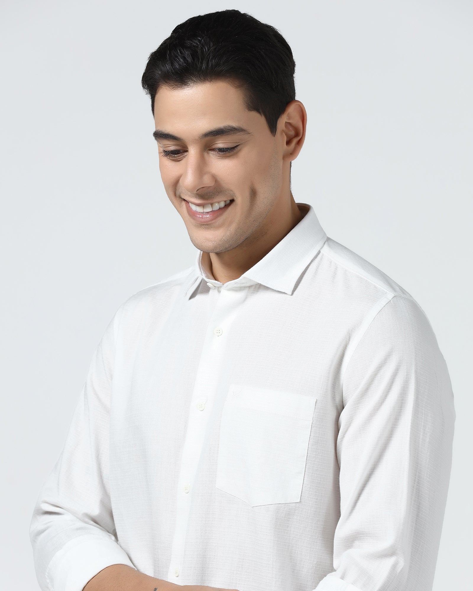 White Textured Shirt - Arthur