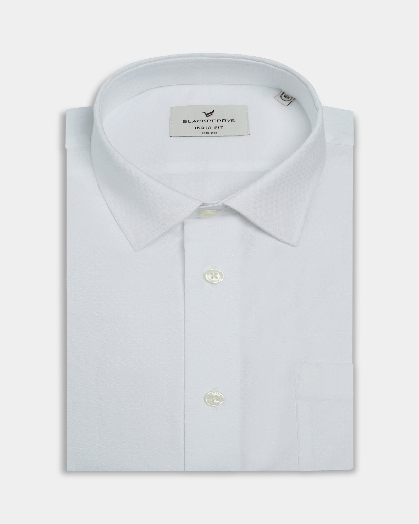 White Textured Shirt - Buzo