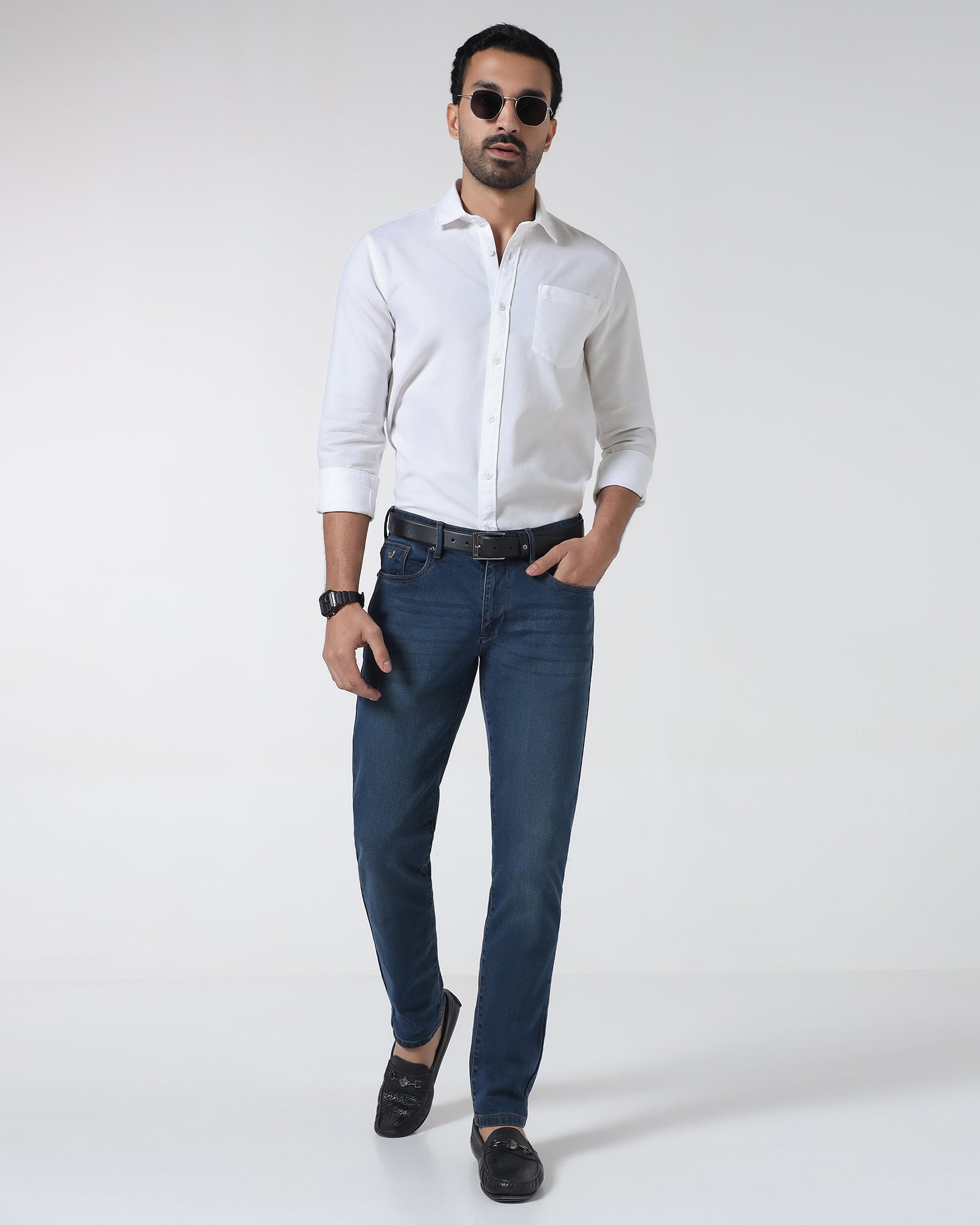 White Textured Shirt - Caty