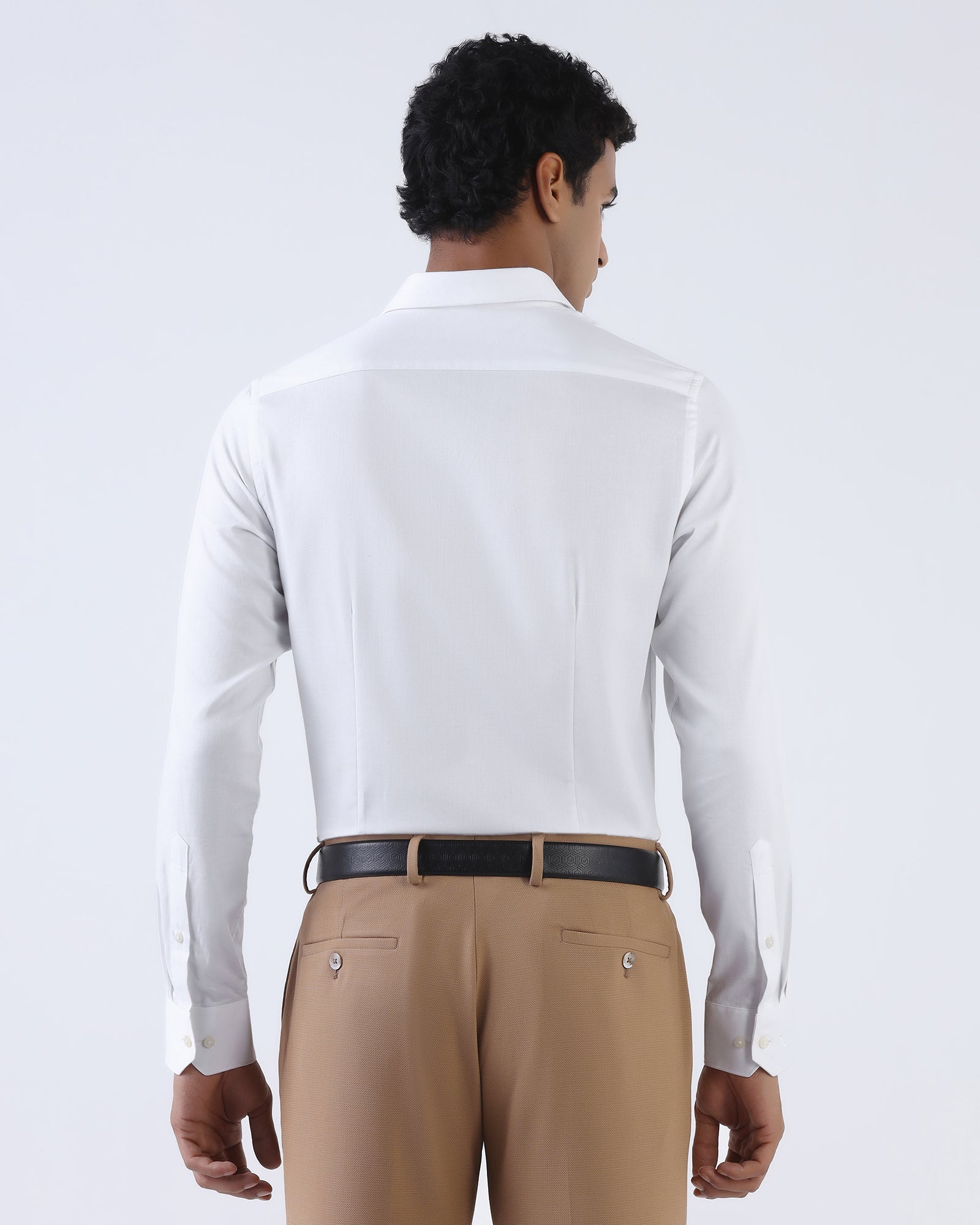 White Textured Shirt - Malachan