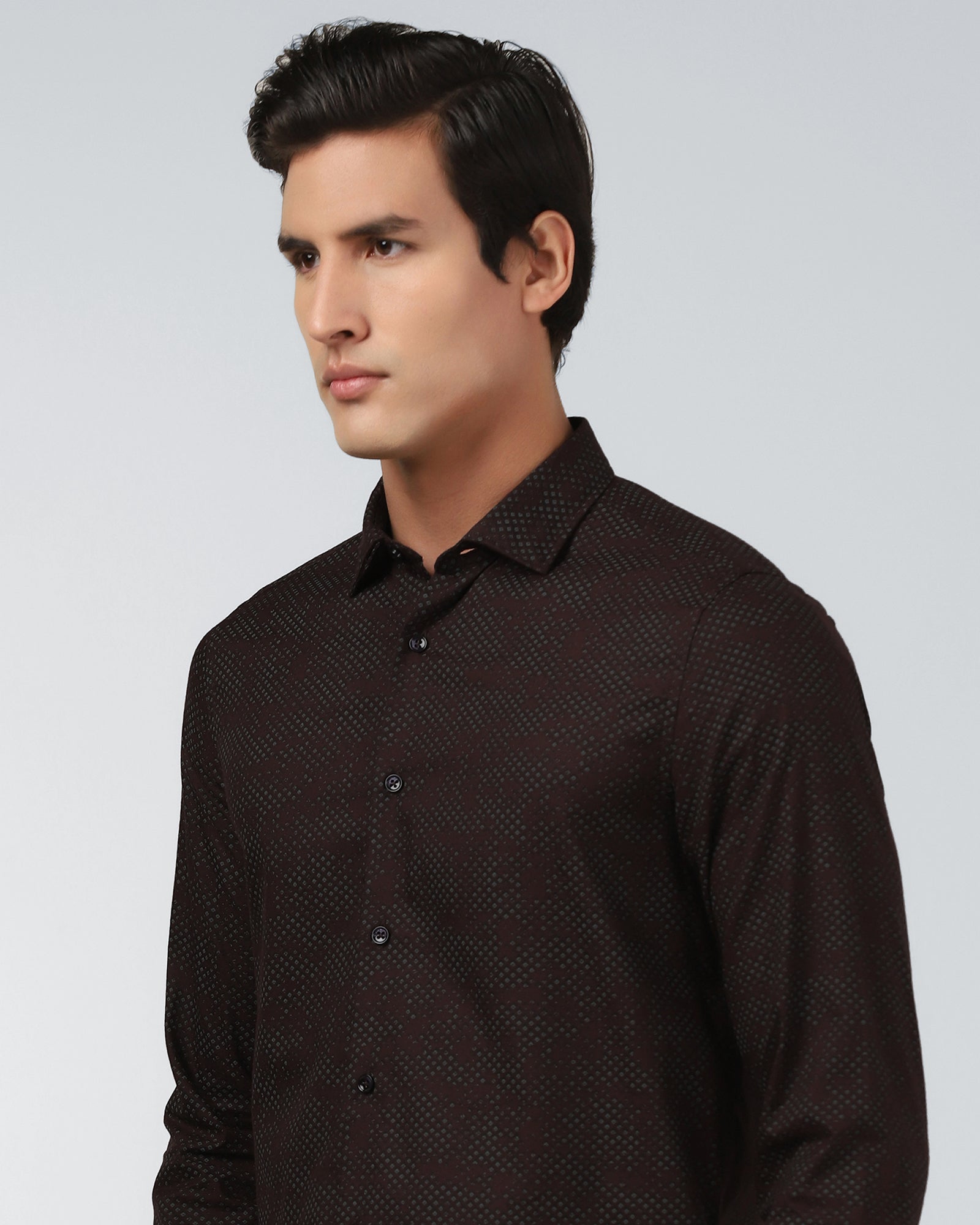 Wine Printed Shirt - Laver