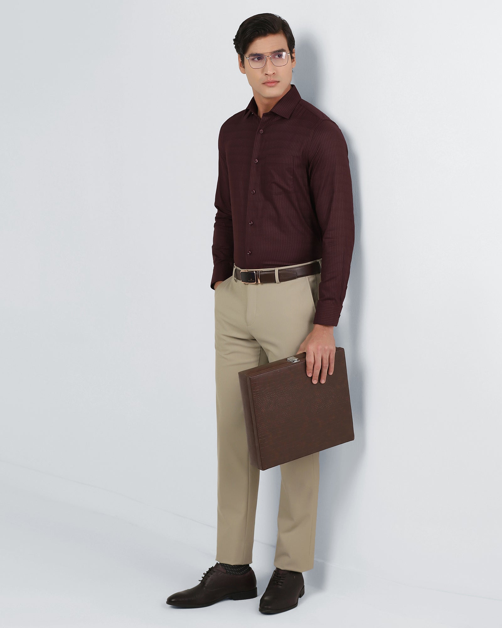 Wine Stripe Shirt - Preston