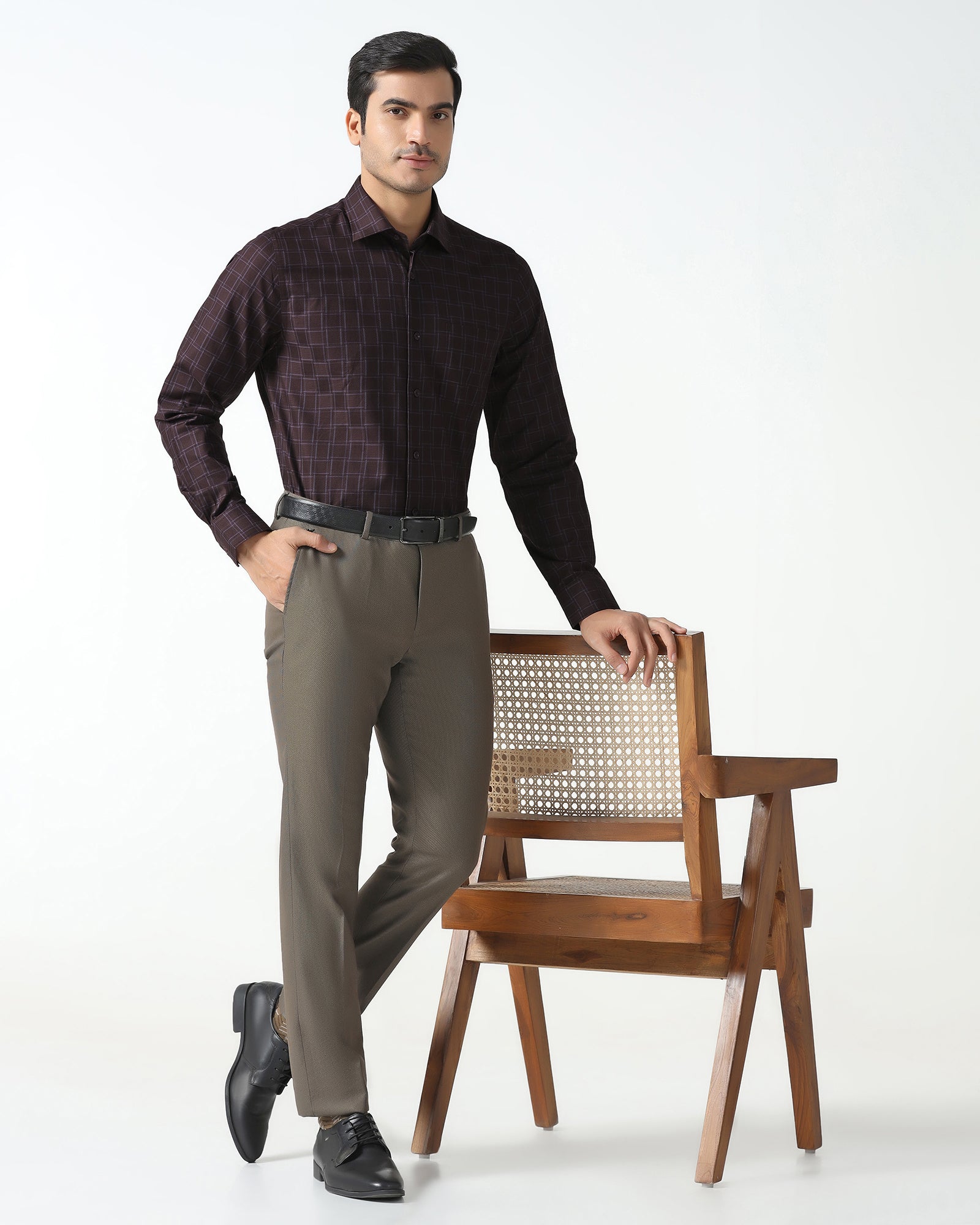 Wine Check Shirt - Ratio