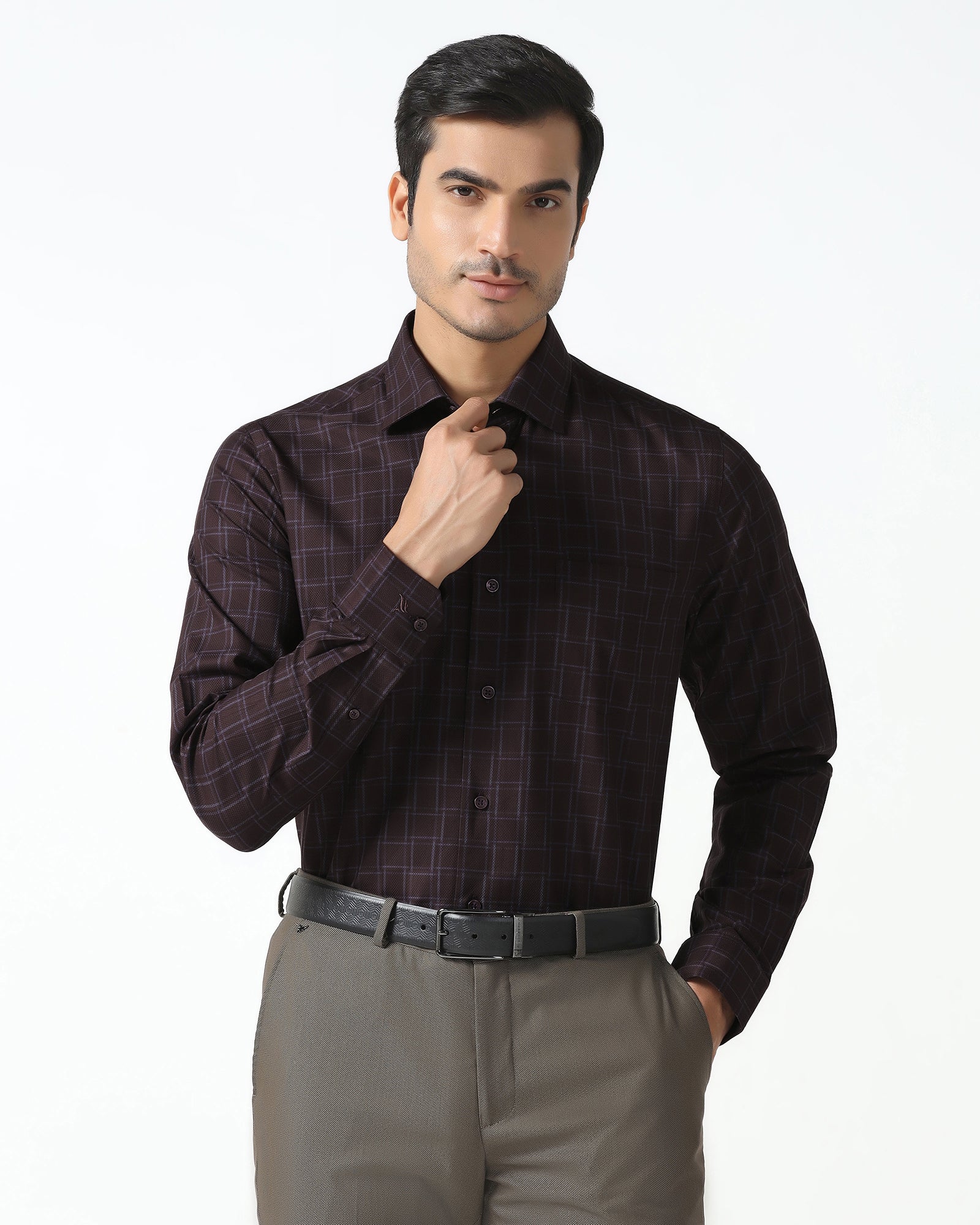 Wine Check Shirt - Ratio