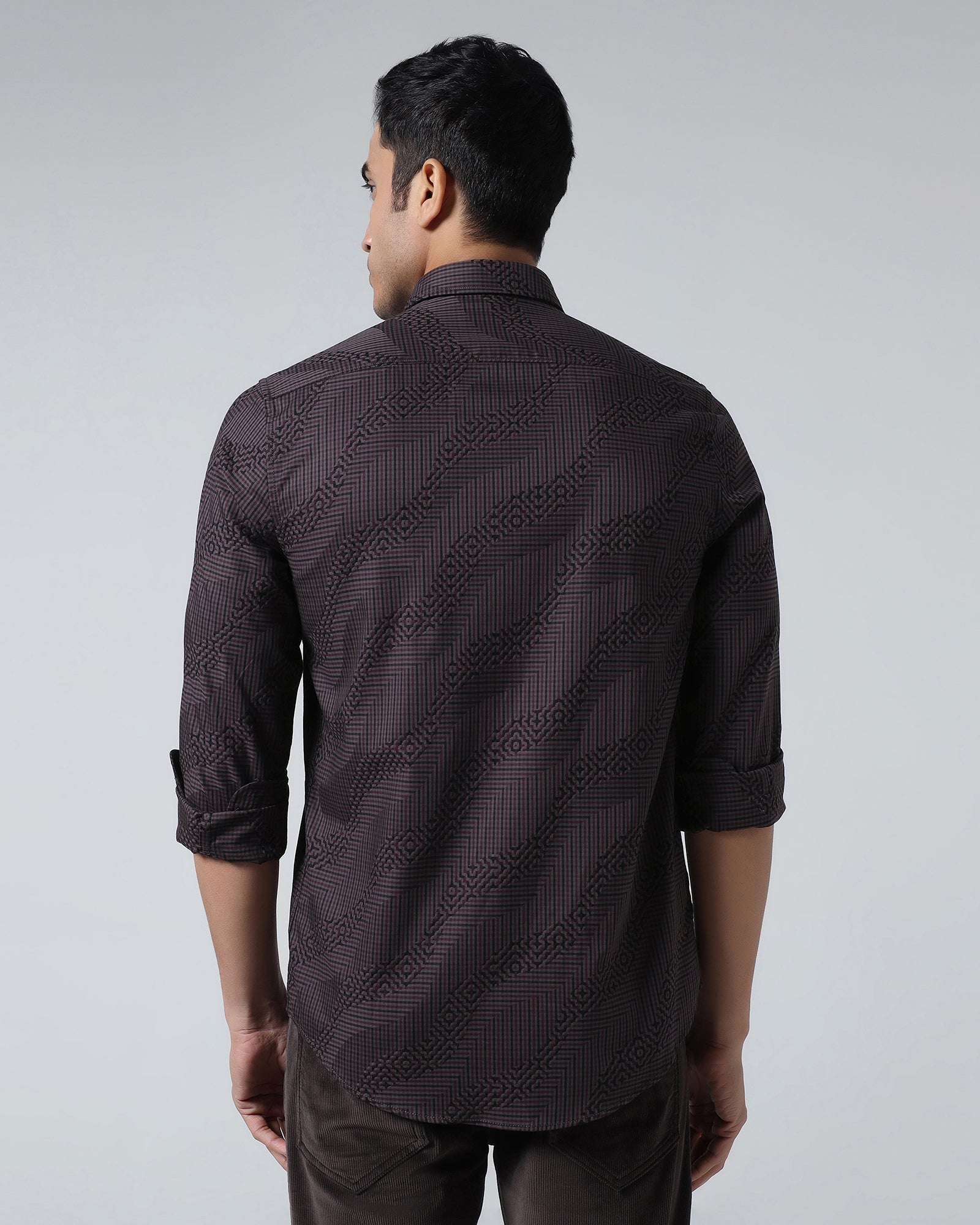 Wine Jacquard Shirt - Neol