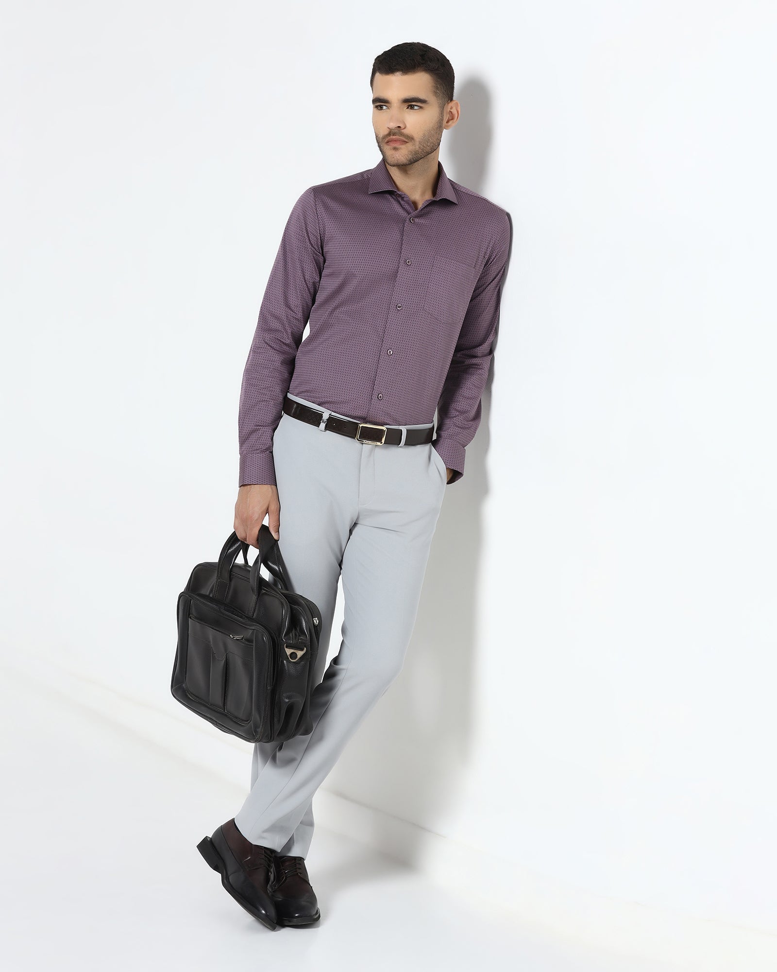 Wine Jacquard Shirt - Pedro