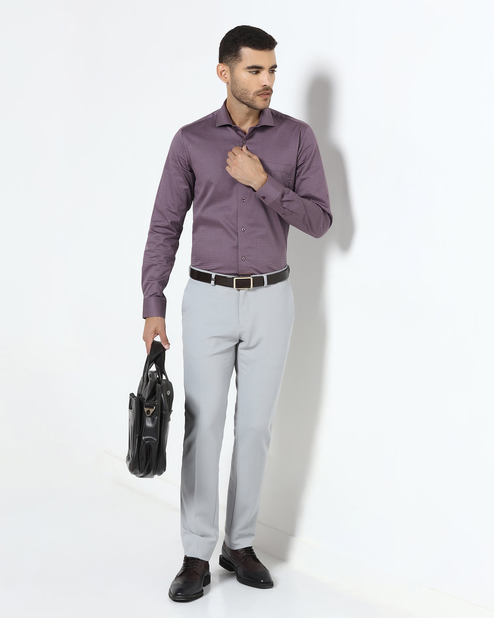 Wine Jacquard Shirt - Pedro