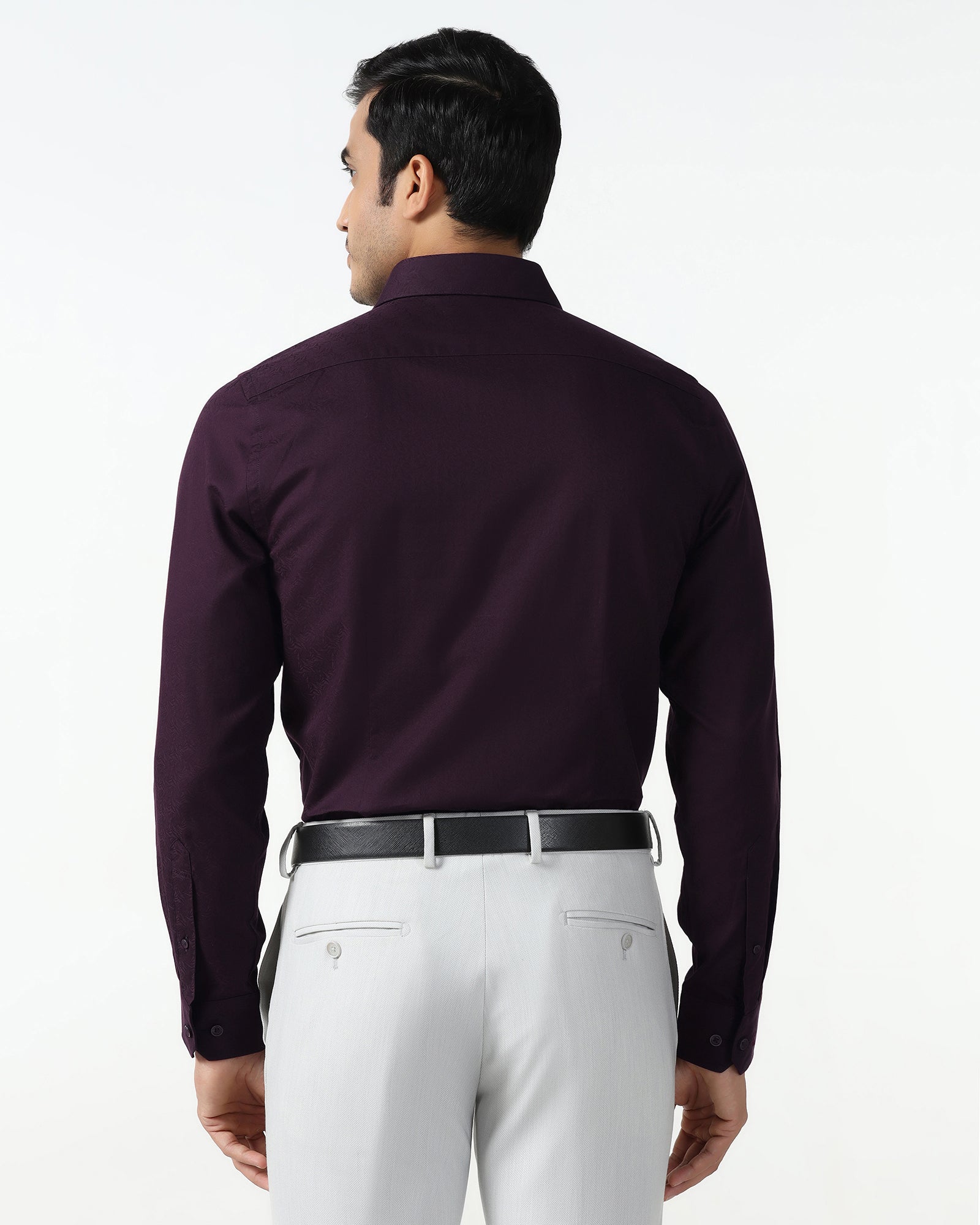 Wine Jacquard Shirt - Romeo