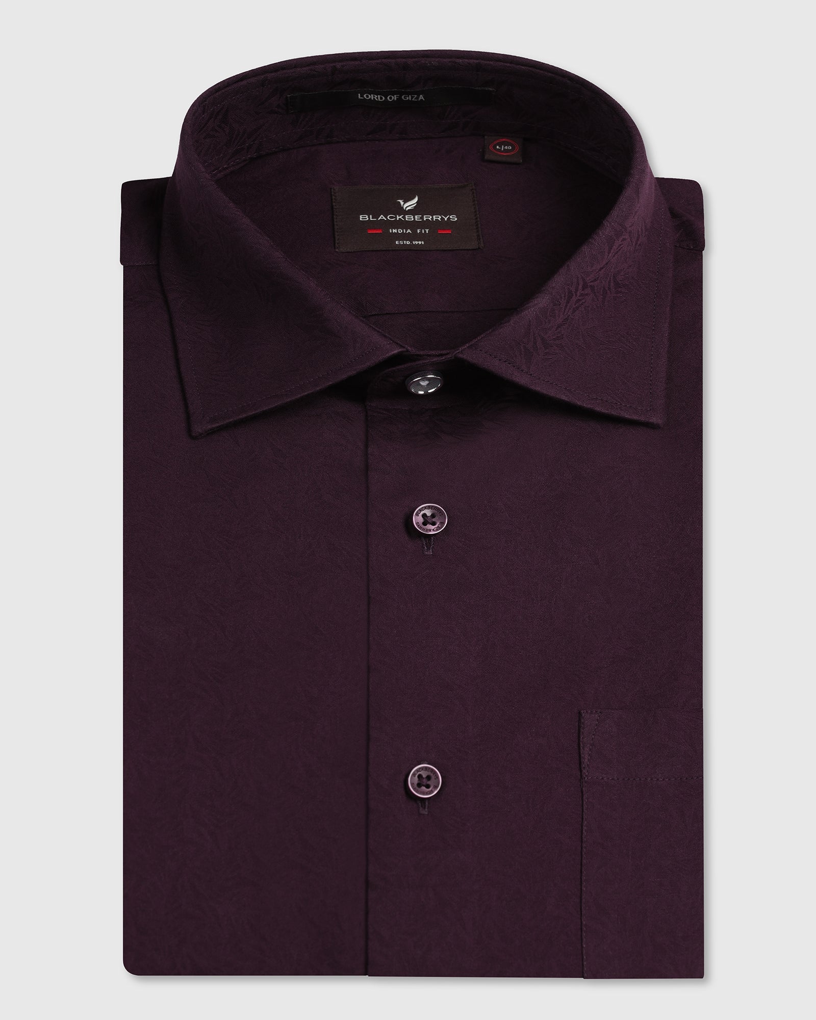 Wine Jacquard Shirt - Romeo
