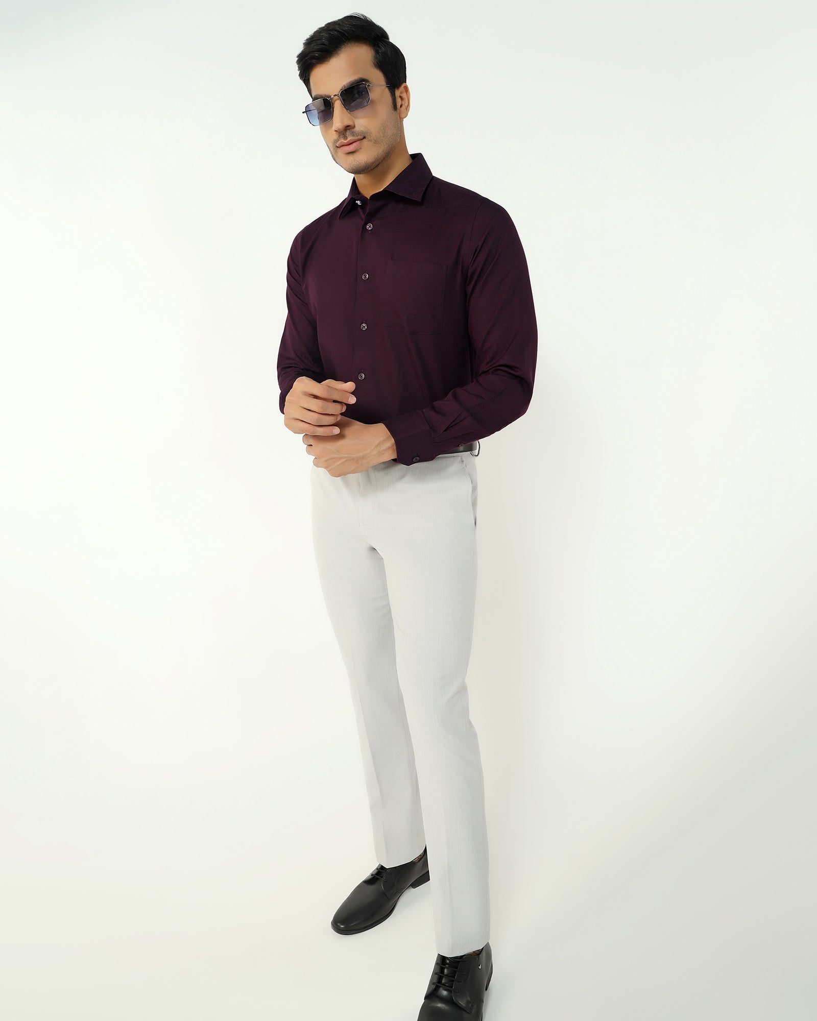 Wine Jacquard Shirt - Romeo