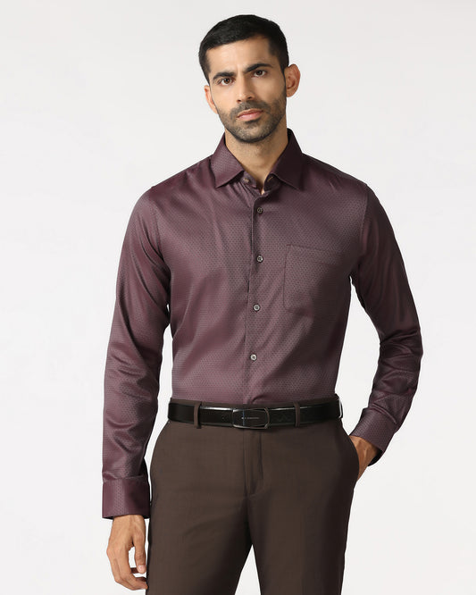 Wine Luxe Jacquard Shirt - Mirror
