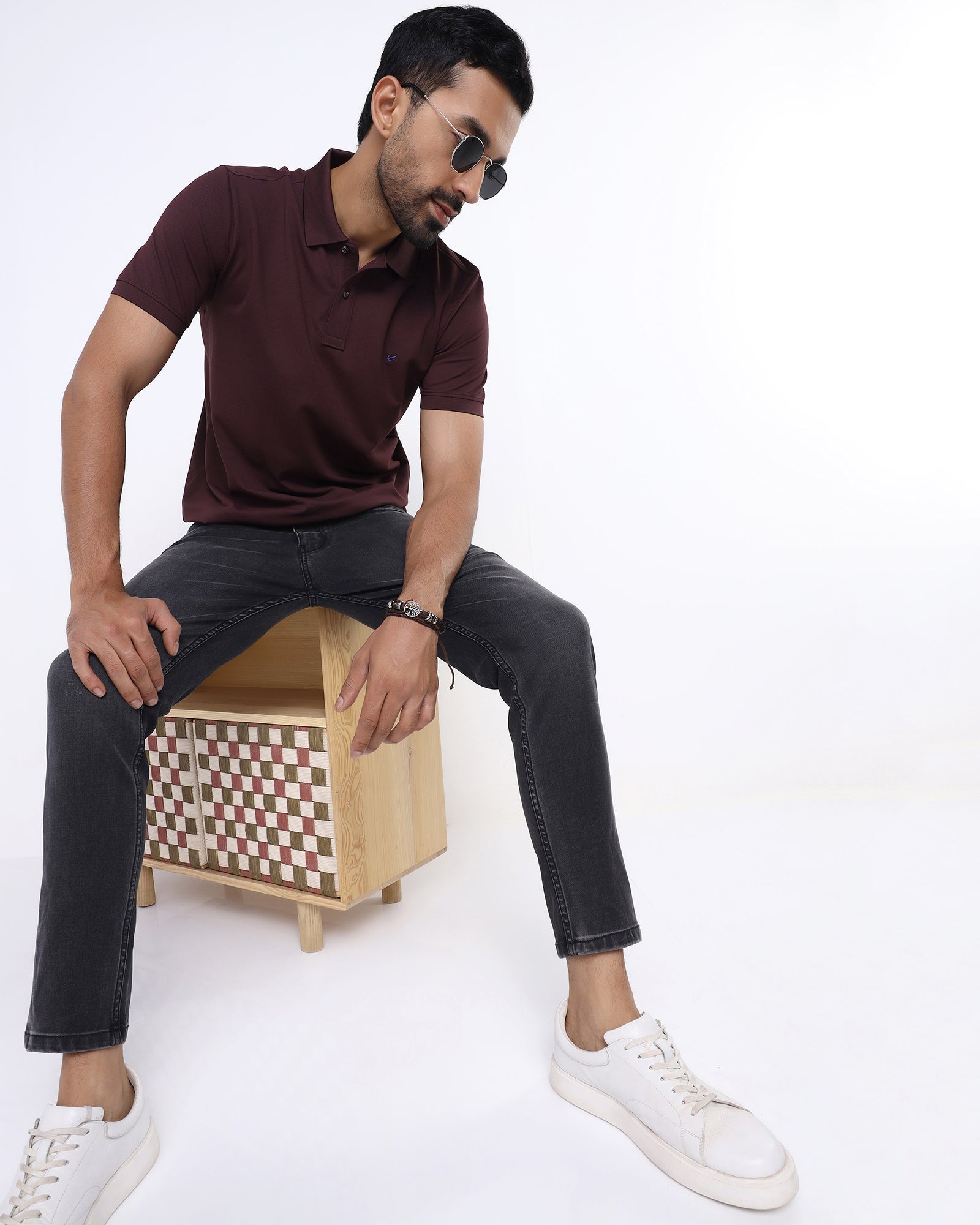 Wine Must Haves Solid Polo - Yukii