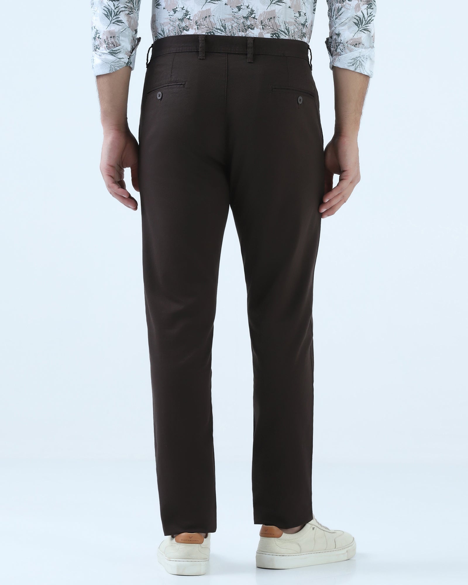 Wine Textured Khakis - Monk