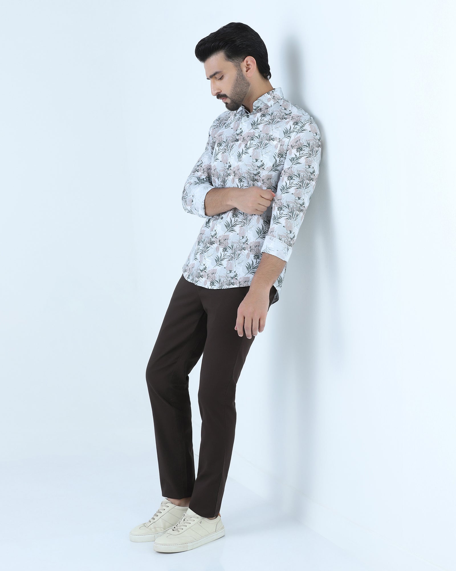 Wine Textured Khakis - Monk