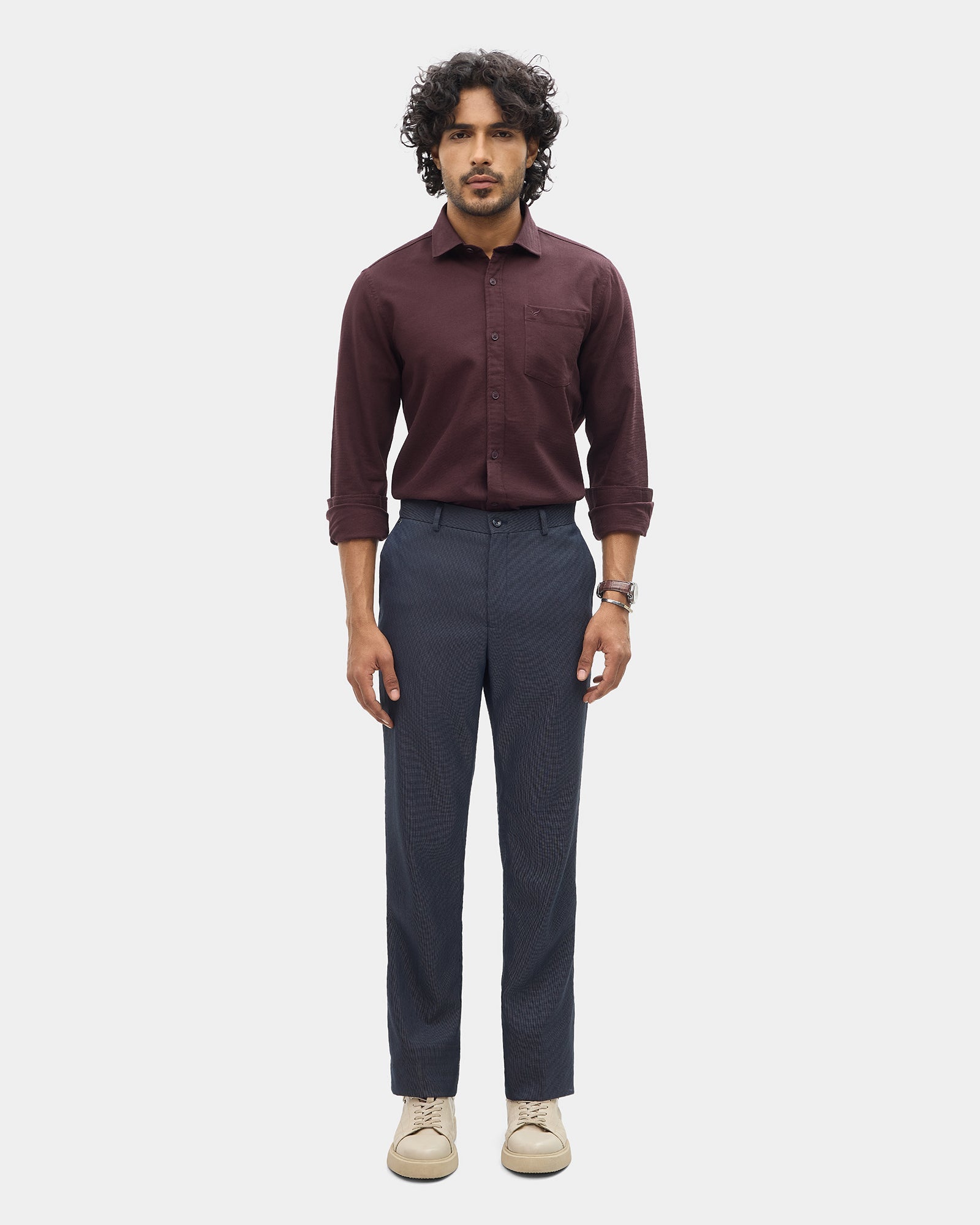 Wine Textured Shirt - Caty