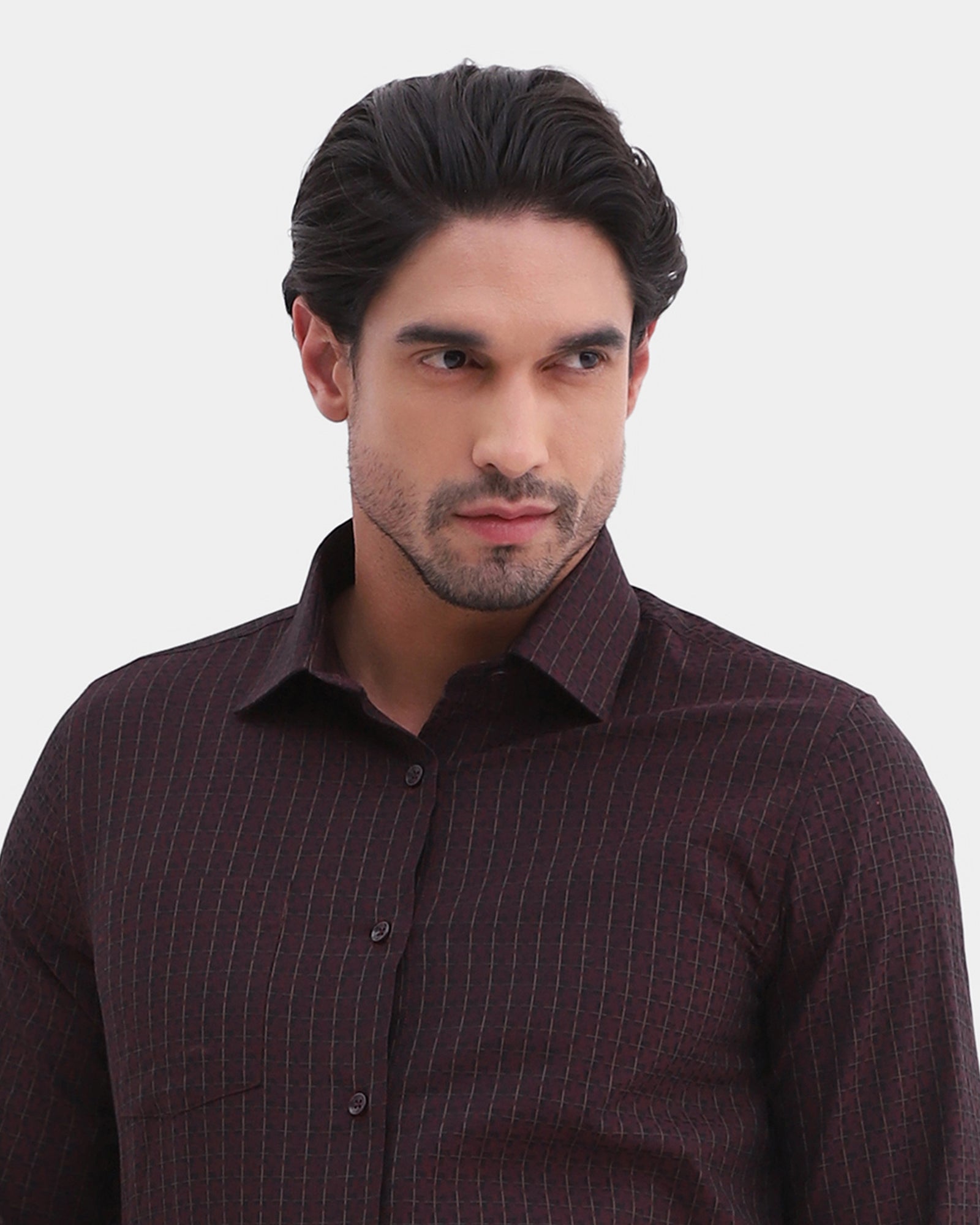 Wine Textured Shirt - Cizok
