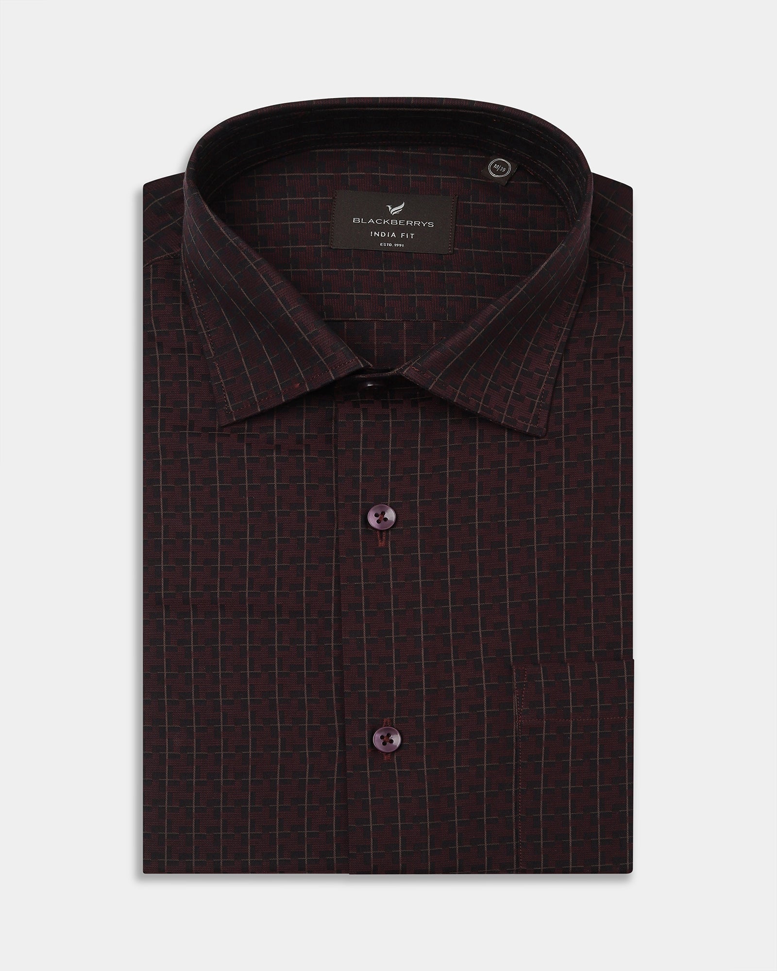 Wine Textured Shirt - Cizok