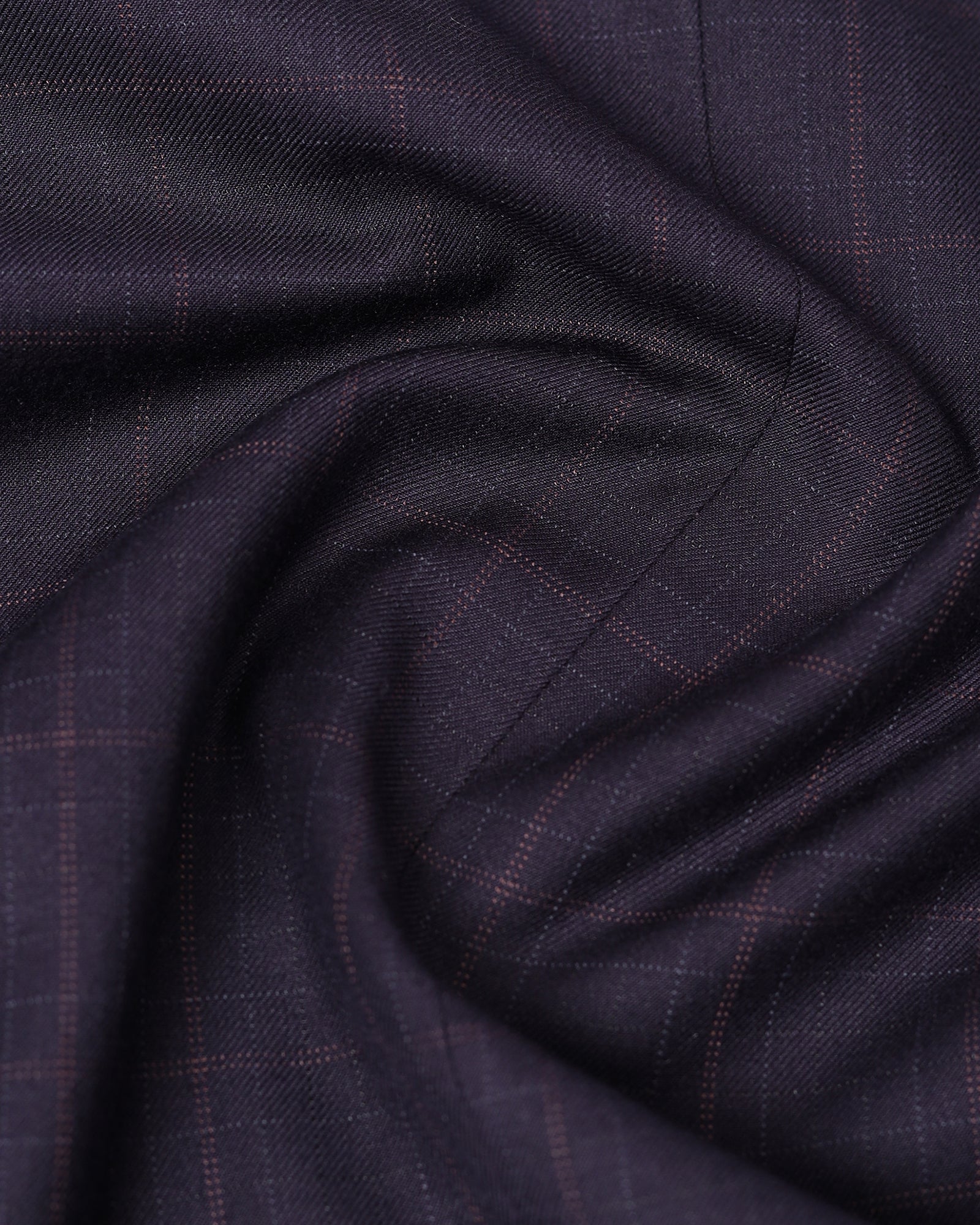 Wine Two Piece Check Suit - Lasow