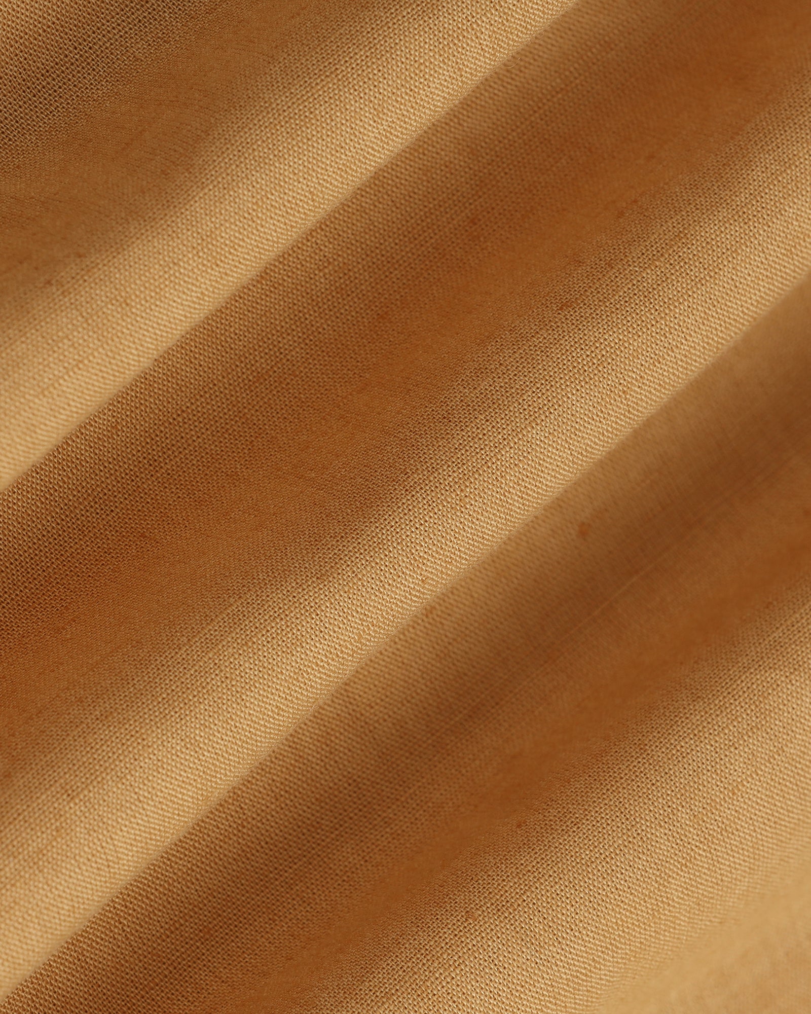 Yellow Half Sleeve Linen Solid Shirt - Salmon