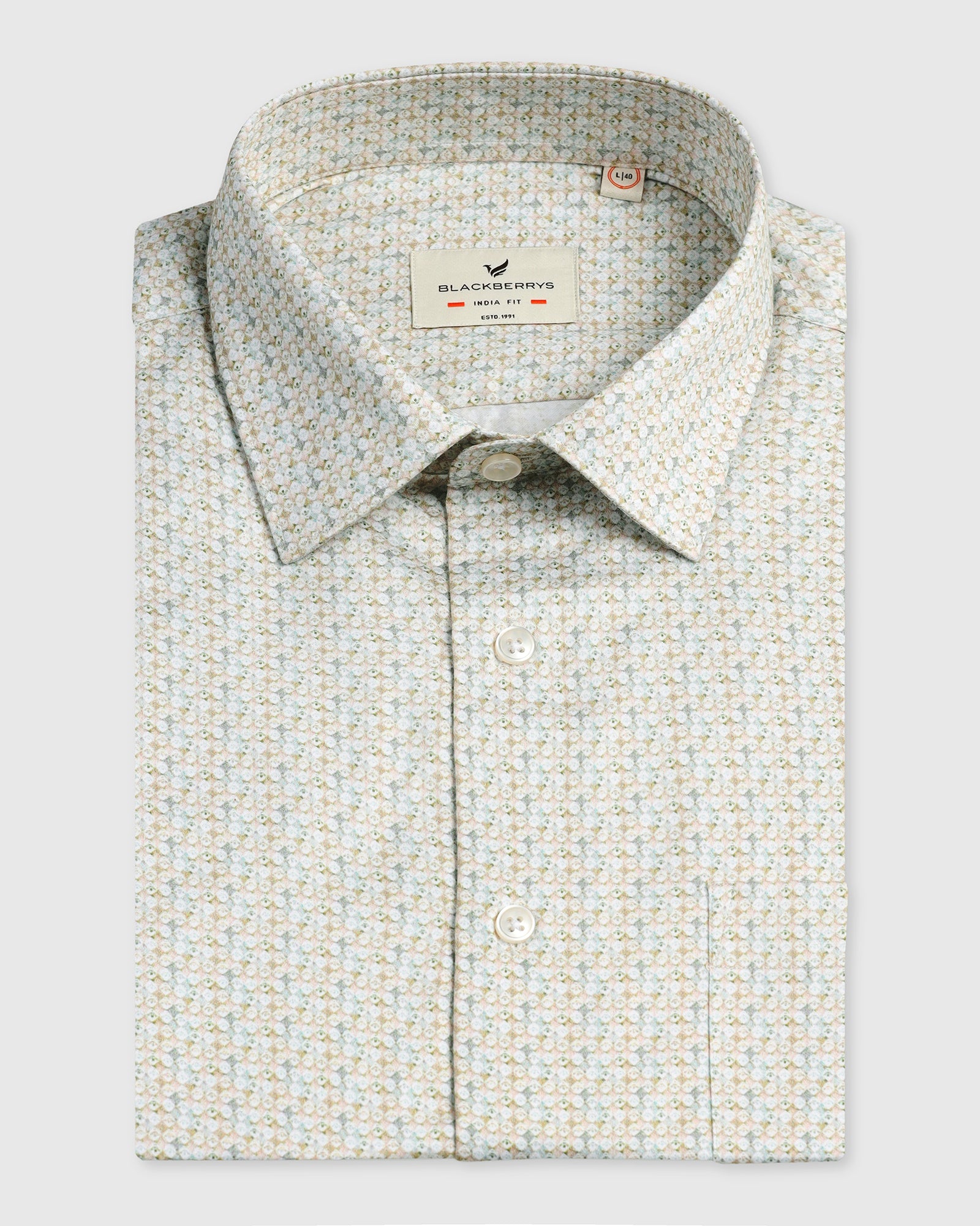 Yellow Half Sleeve Printed Shirt - Nicole