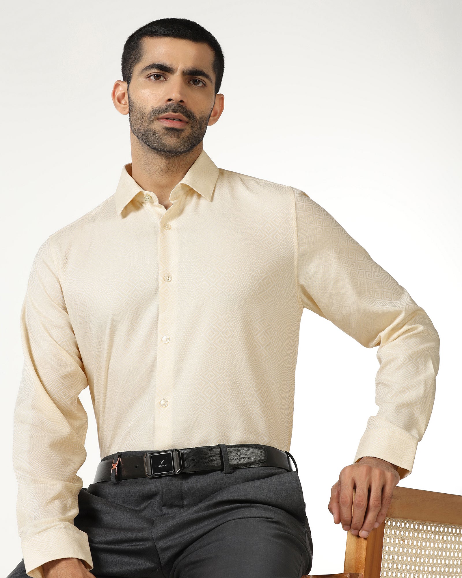 Yellow Jacquard Shirt - Render