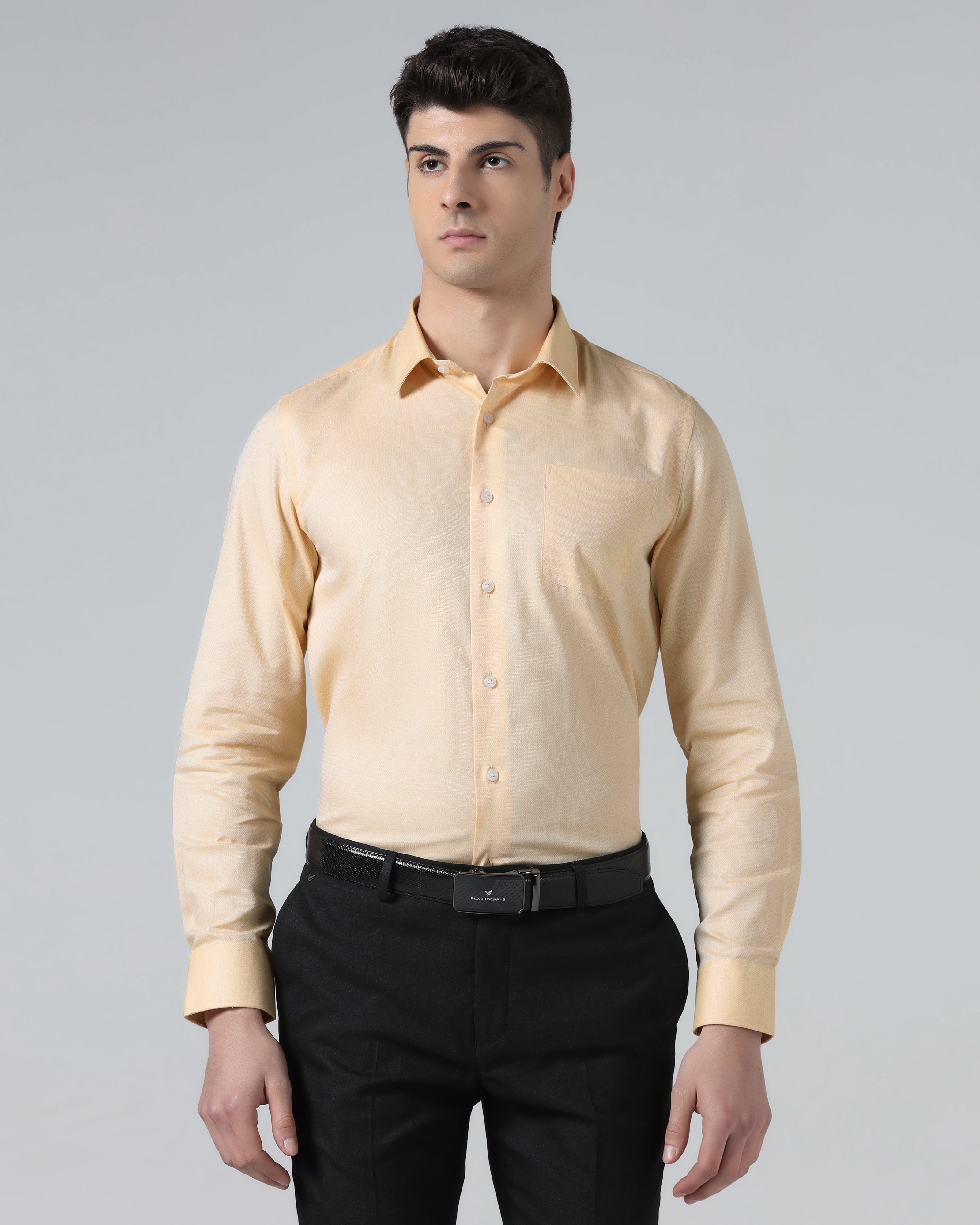 Yellow Textured Shirt