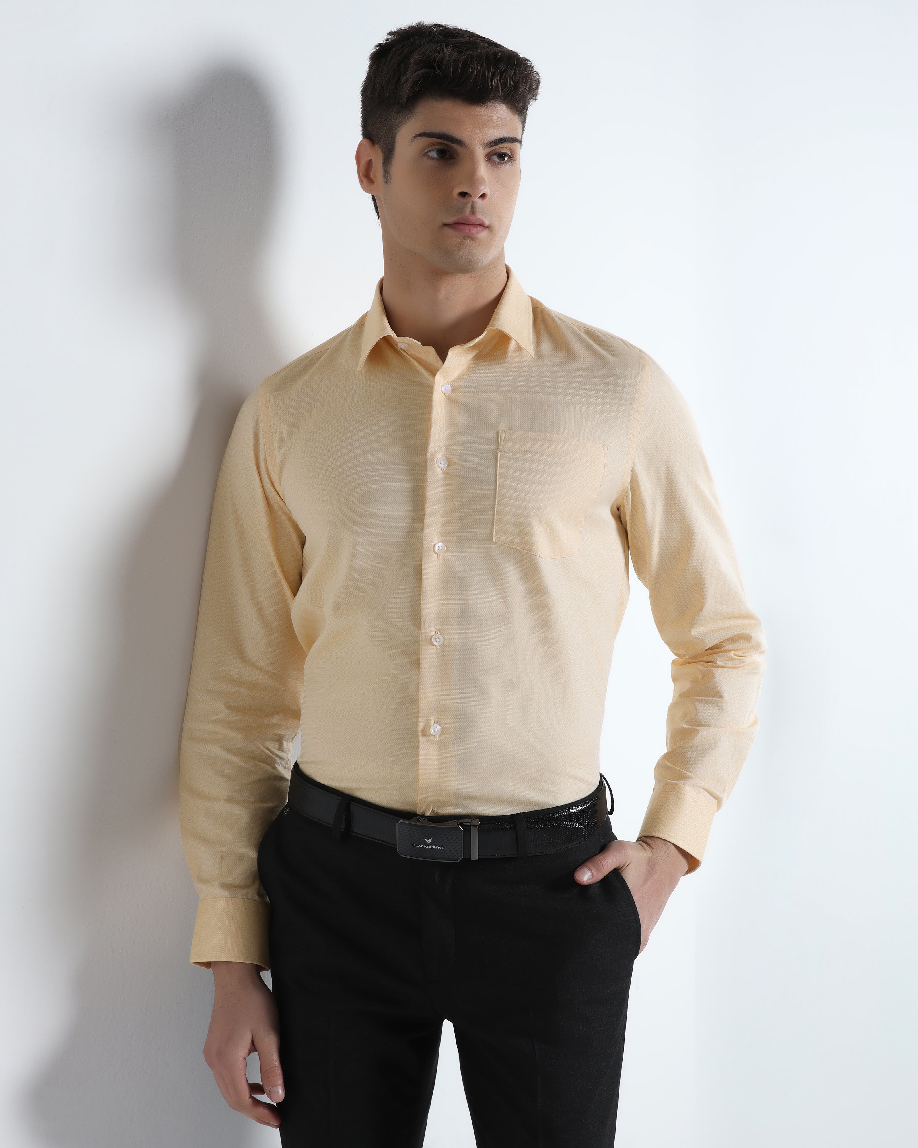 Yellow Textured Shirt