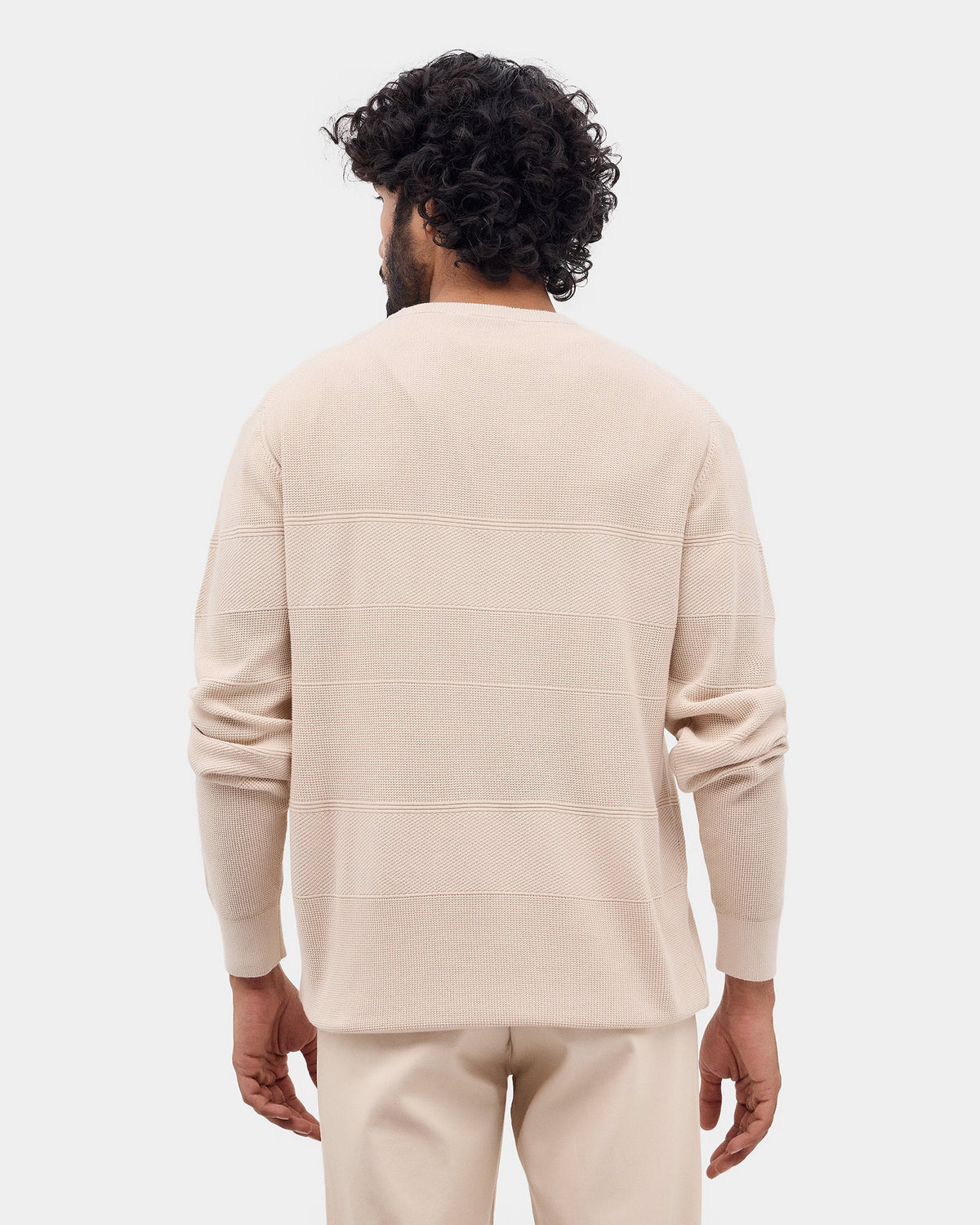 Almond Beige Textured Sweater - Drool
