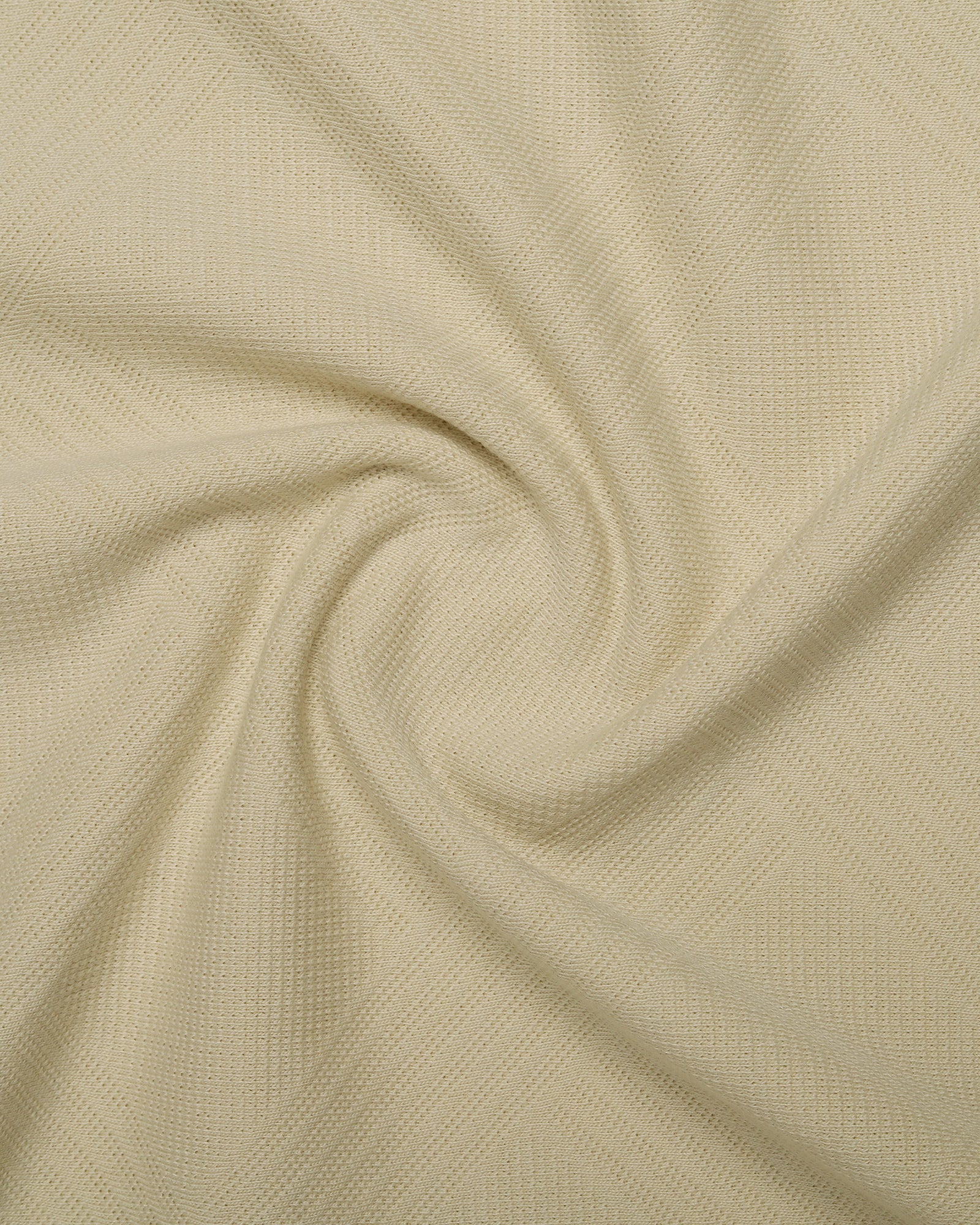 Almond Beige Textured Polo - Lina